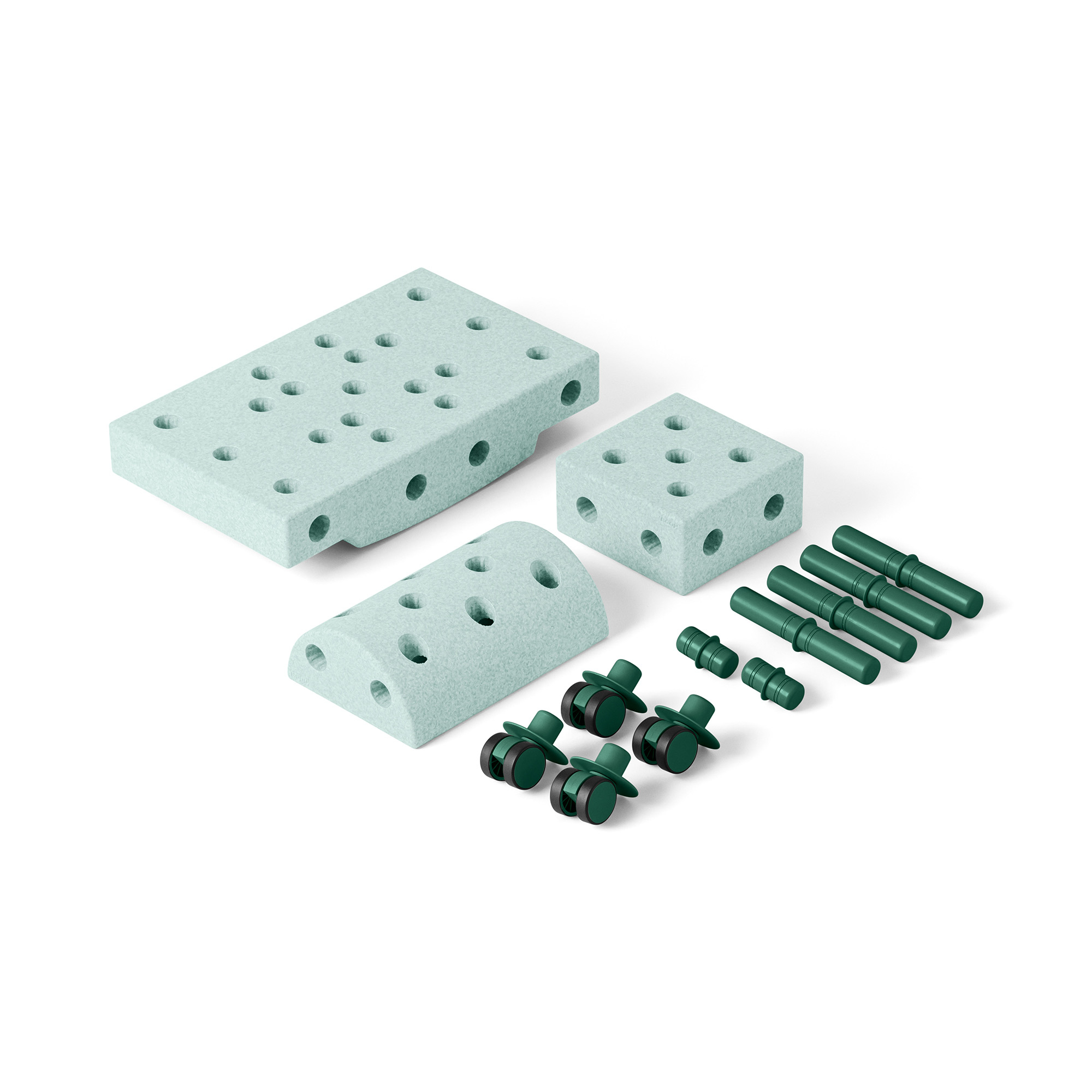 Konstruktionsspielzeug, MODU, Grün – Produktansicht
