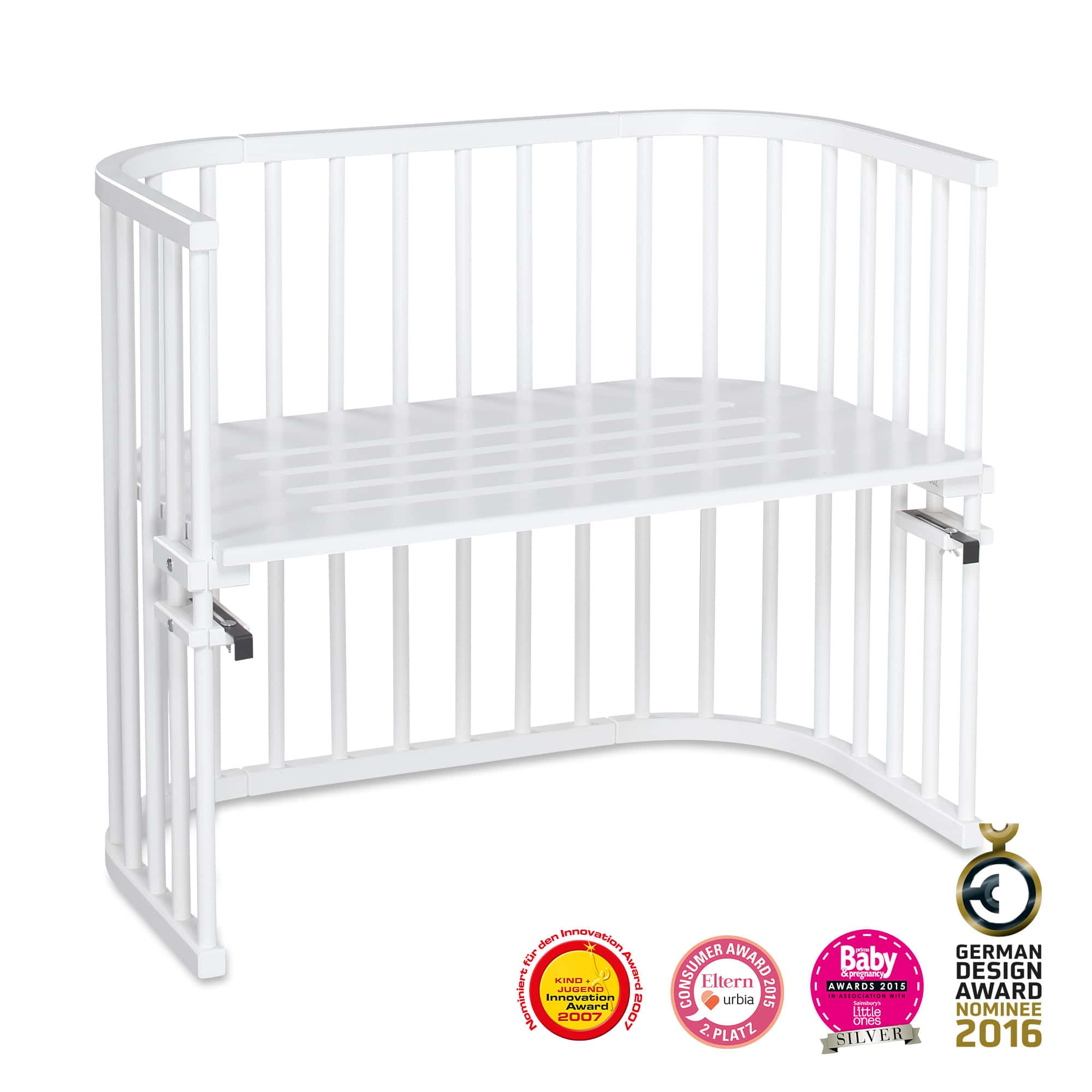 Beistellbetten, babybay, Weiß – Produktansicht