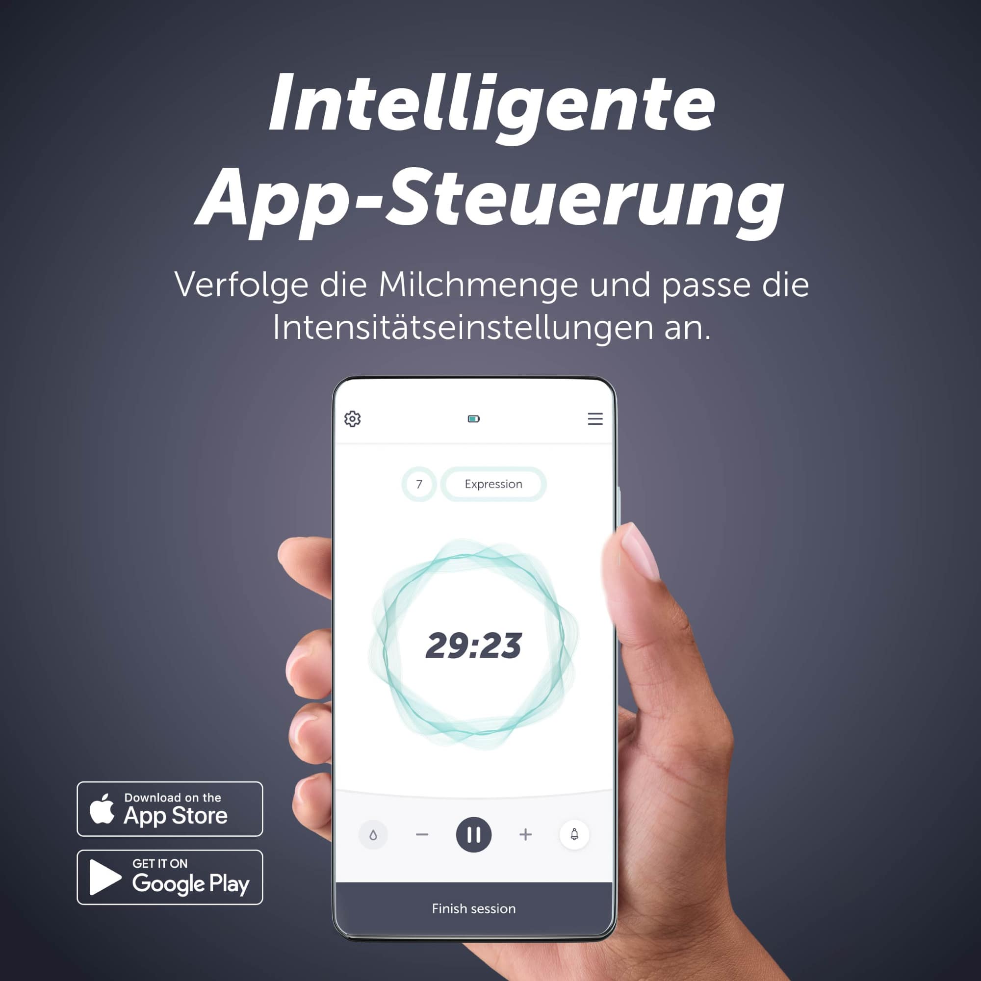 Hands Free Milchpumpen, elvie, Transparent – Produktansicht