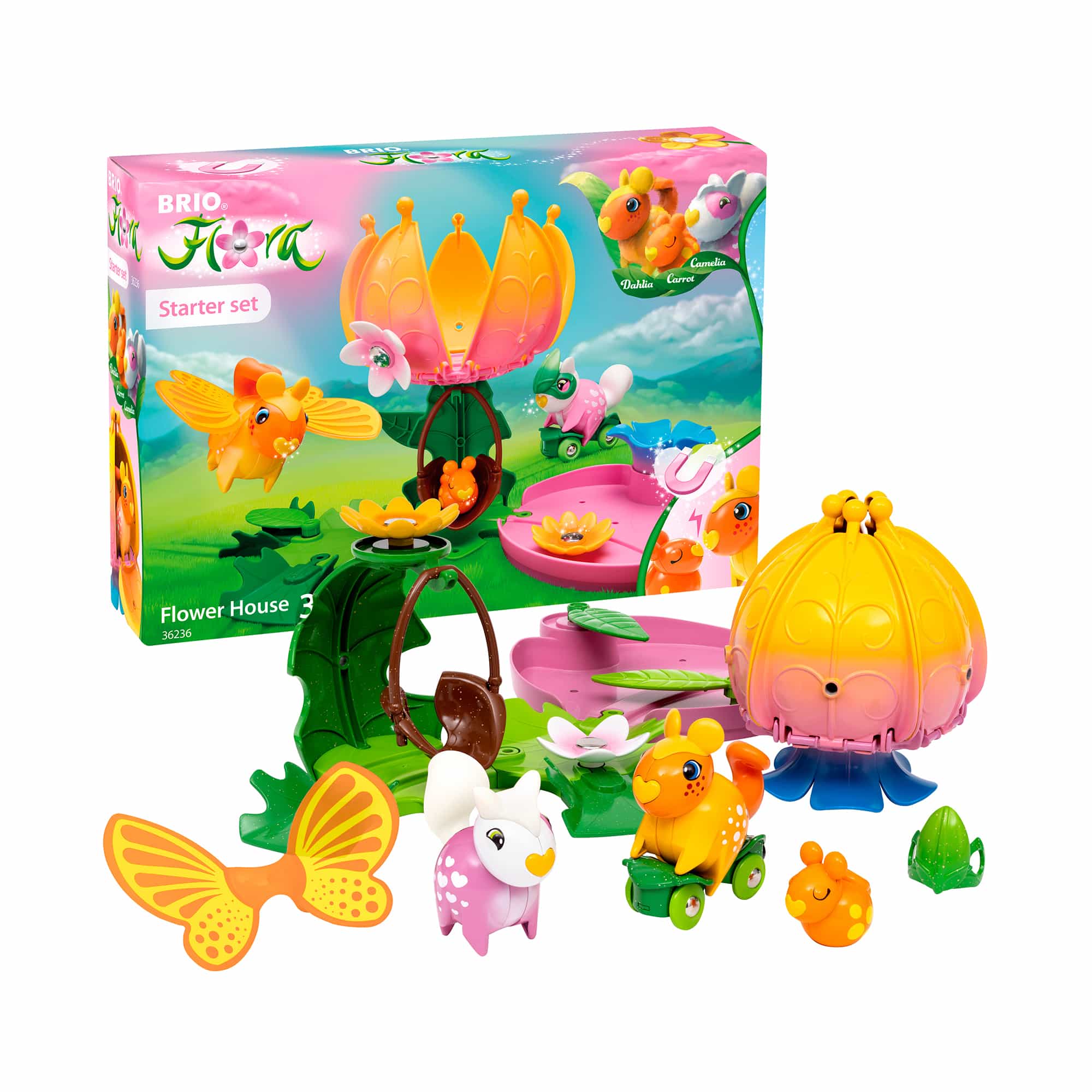 Spielfiguren, Ravensburger, Mehrfarbig – Besonderheit: Spielfiguren aus der BRIO Flora-Welt in leuchtenden Farben mit versteckten Magneten