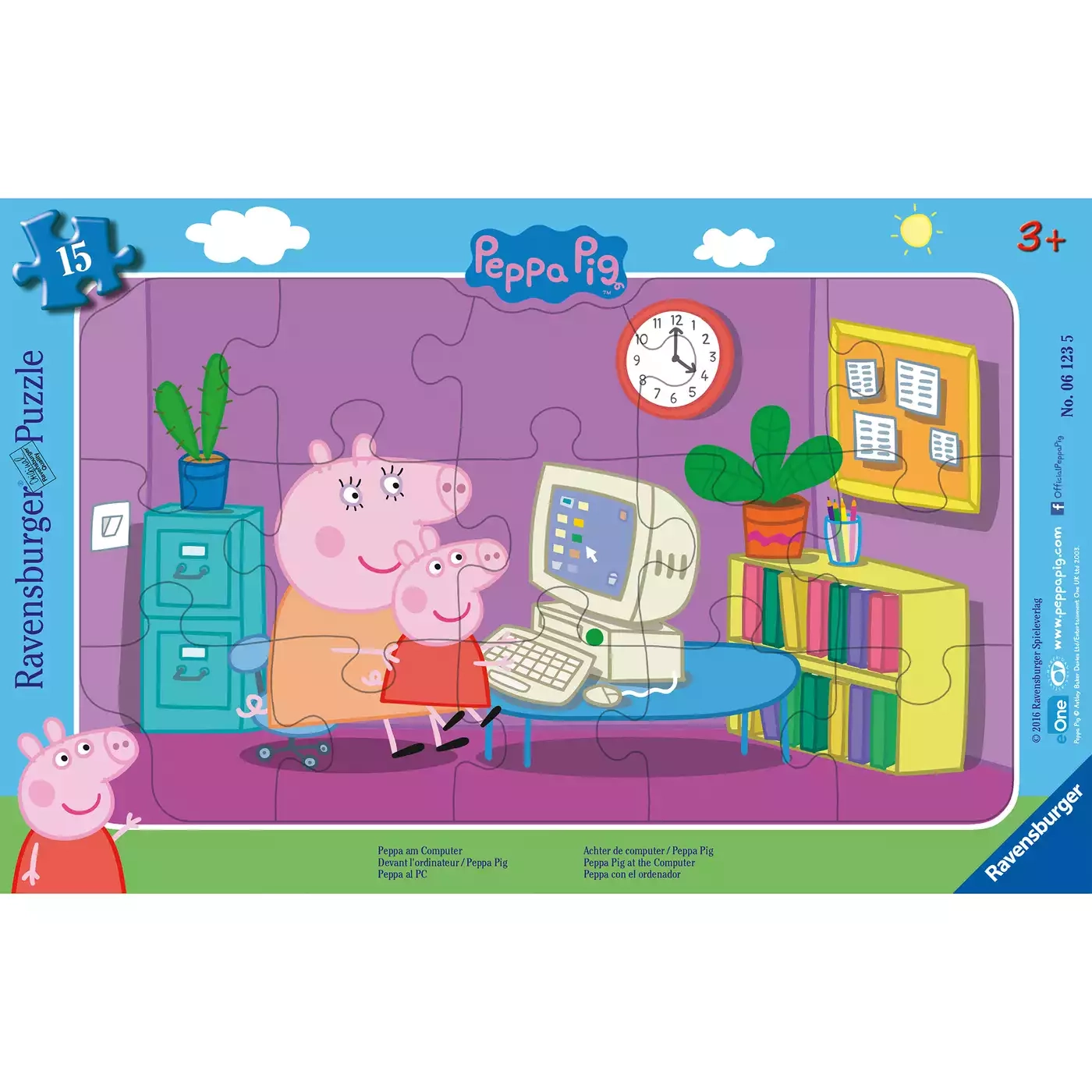 Kinderpuzzle Peppa Pig - Peppa am Computer Ravensburger 2000578035501 1