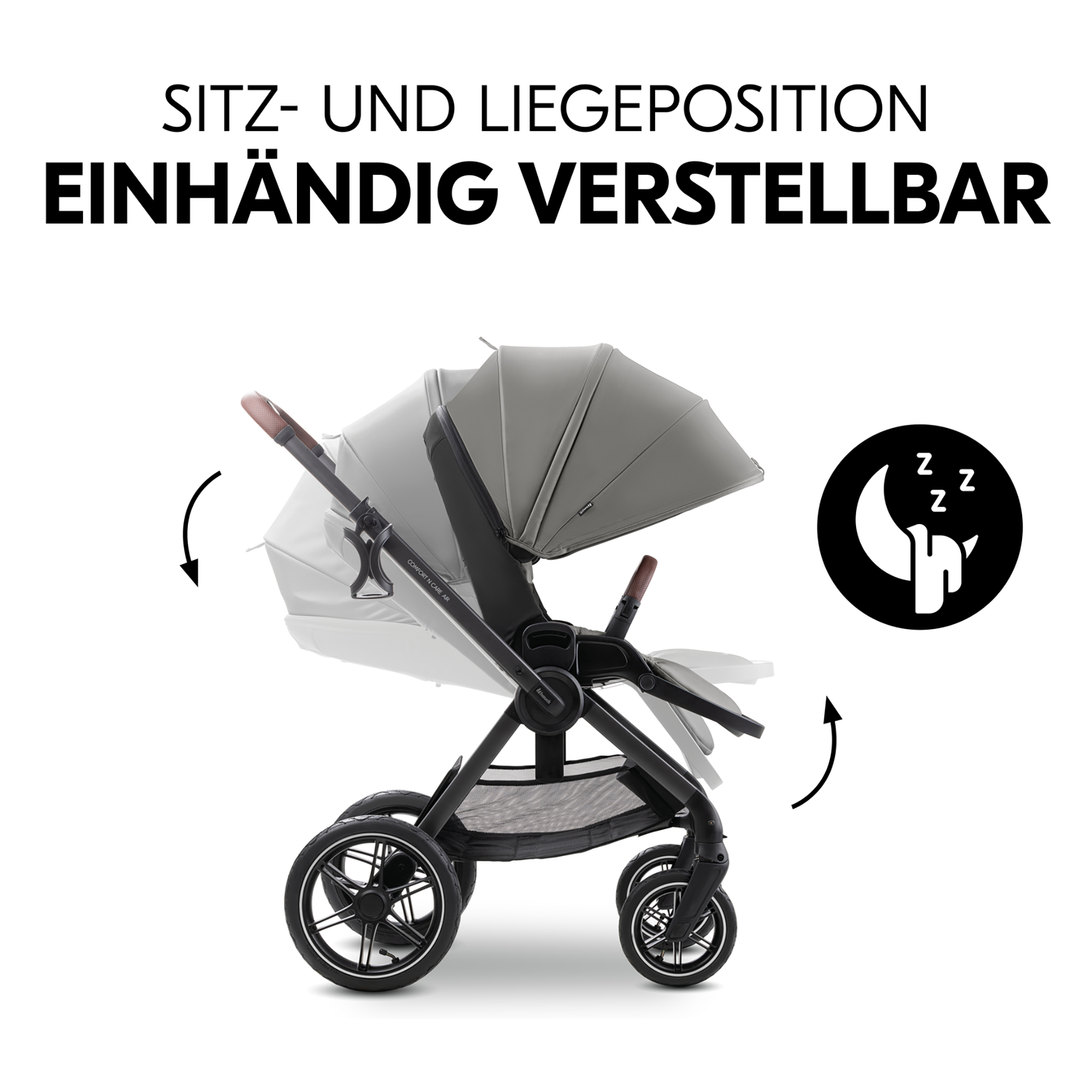 Kombi-Kinderwagen, hauck, Grau – Produktansicht