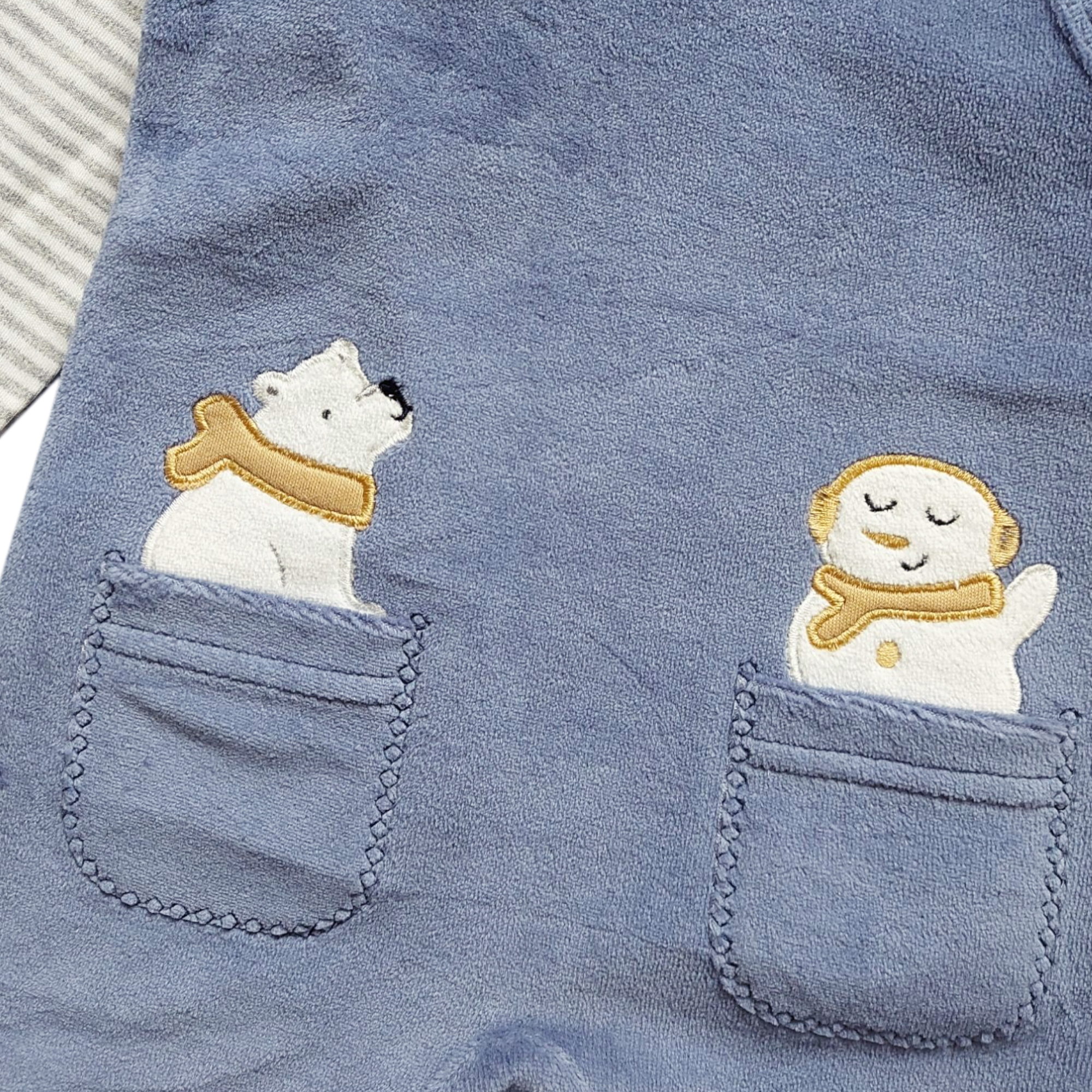 Strampler, LITTLE ONE, Blau – Besonderheit: Set bestehend aus Strampler und Langarmshirt
