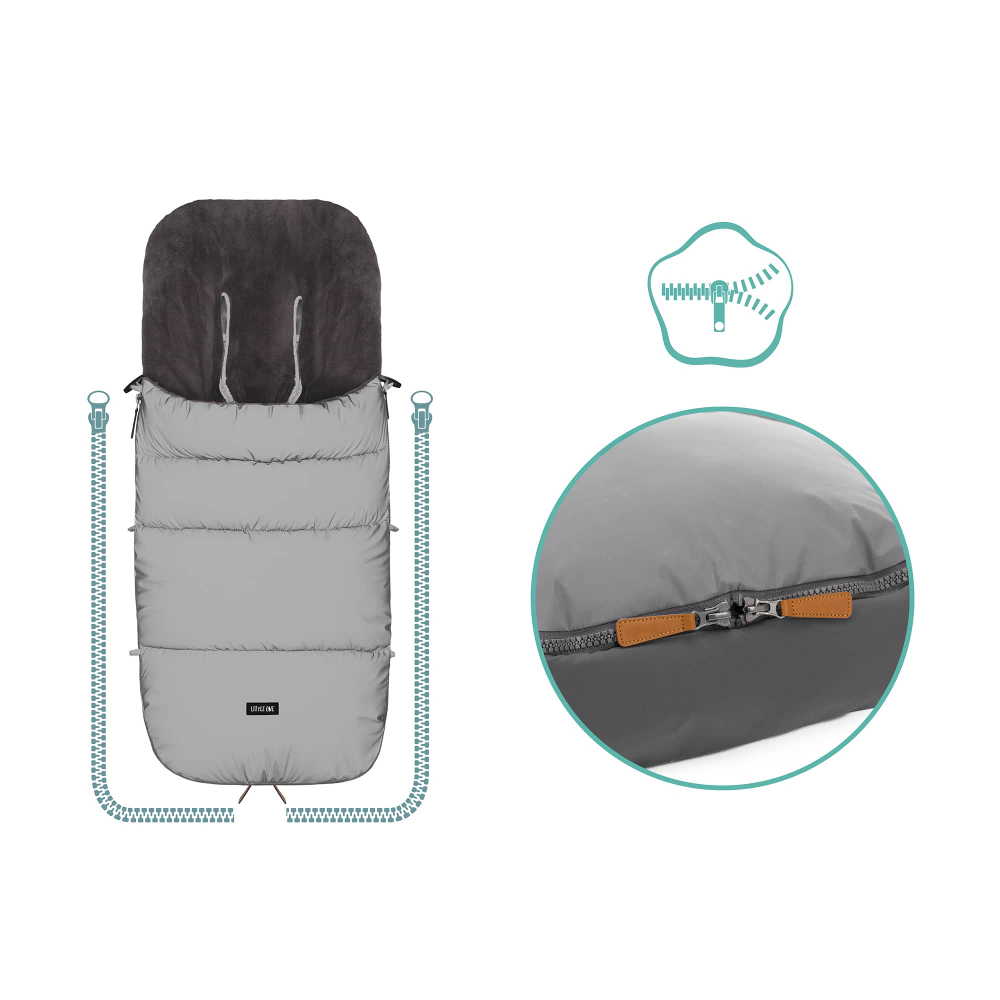 Fußsäcke & Decken, LITTLE ONE, Grau – Produktansicht