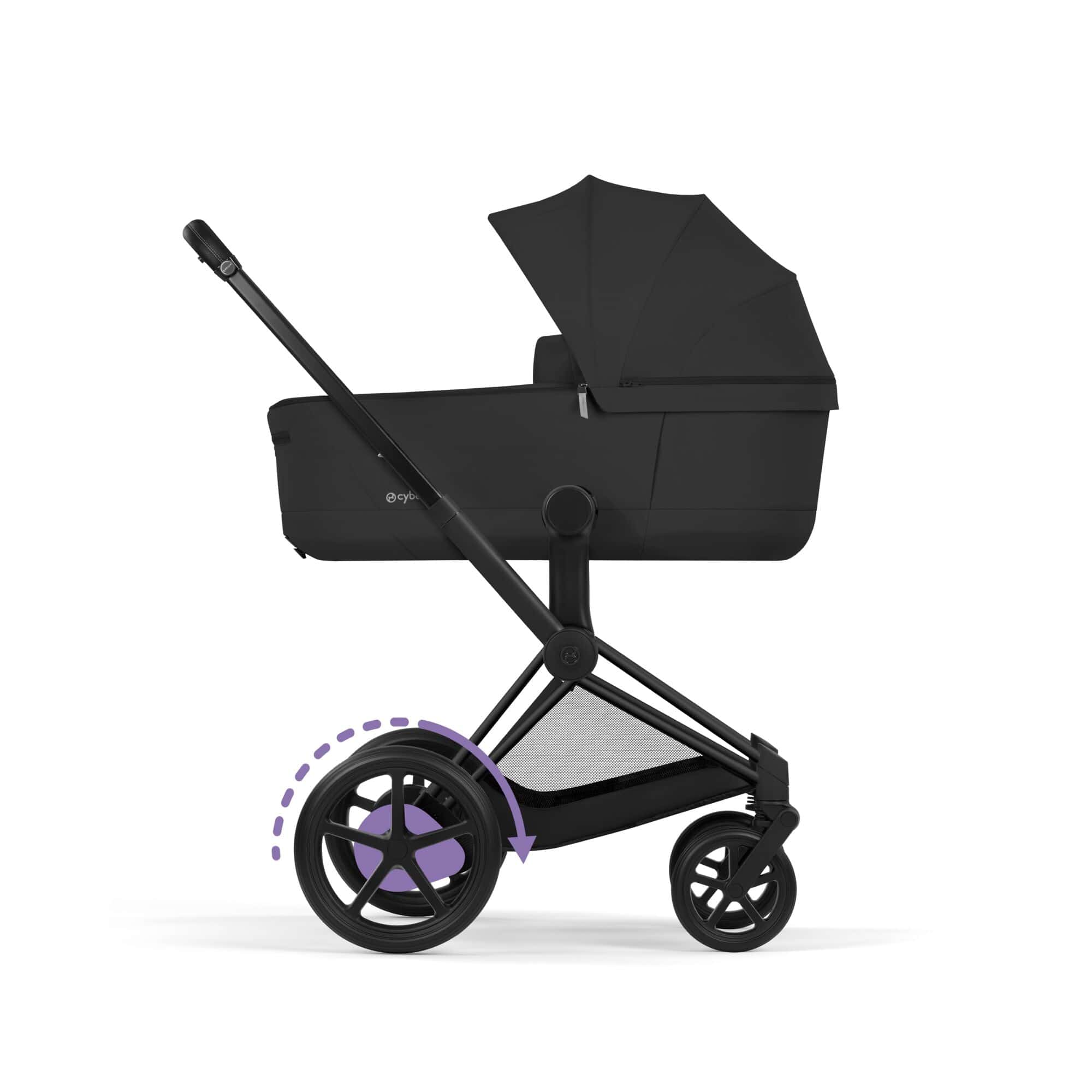 Kombi-Kinderwagen, cybex PLATINUM, Schwarz – Produktansicht