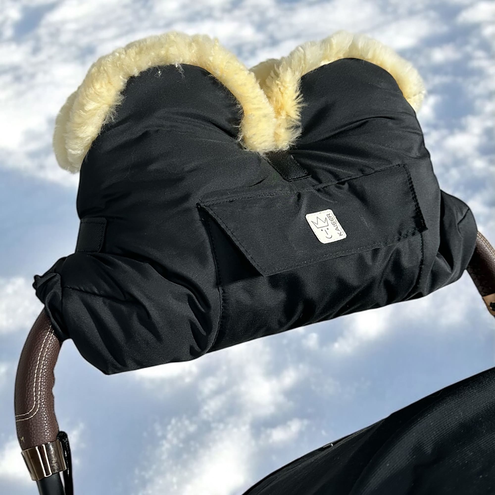 Handwärmer, KAISER, Schwarz – Besonderheit: Innenmaterial aus Lammfell