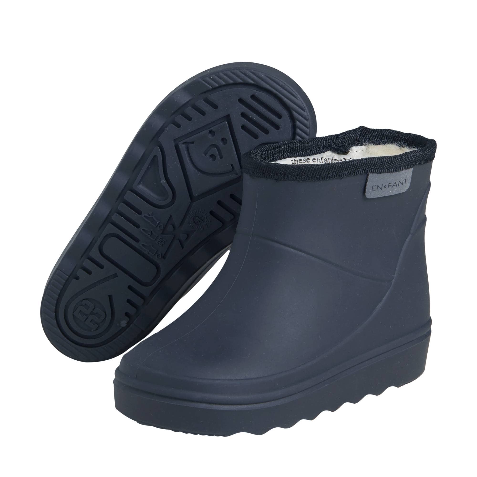 Gummistiefel, EN FANT, Blau – Besonderheit: mit einer Wollmischung gefüttert, die zusammen mit der Aluminiummembran in der Sohle dazu beiträgt, die Füße warm zu halten
