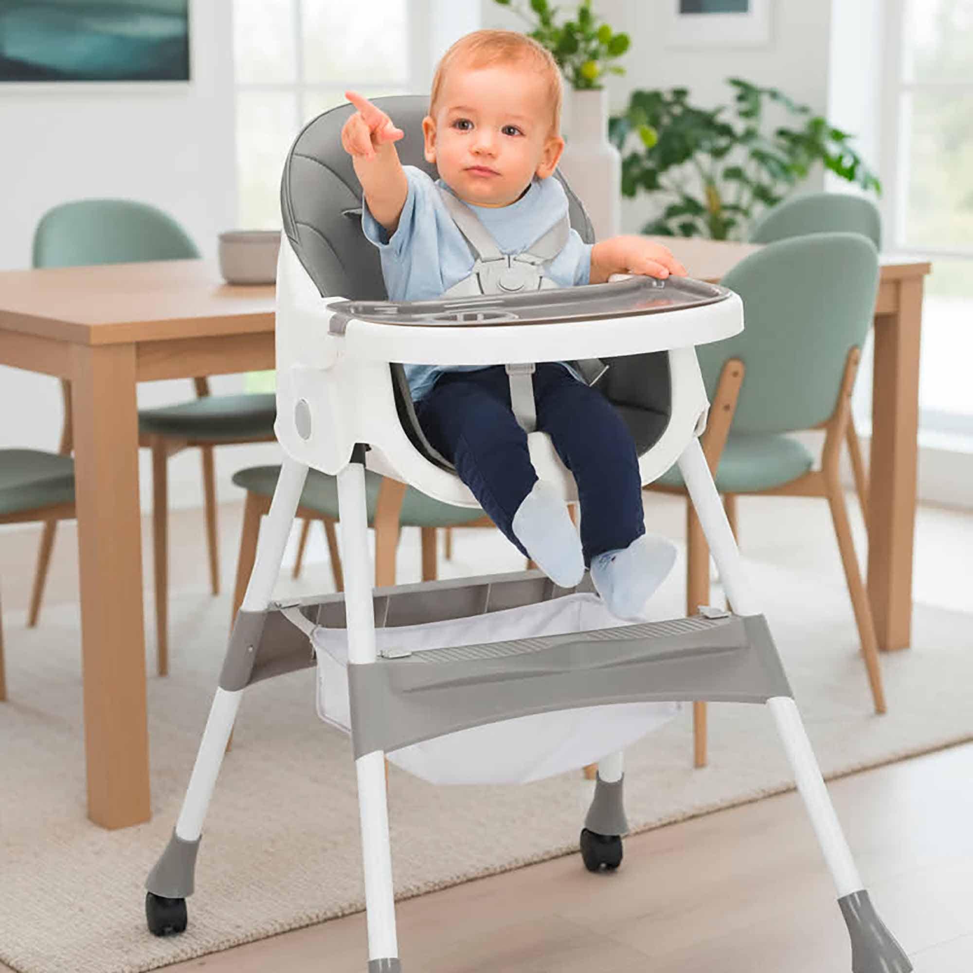 Klapphochstühle, fillikid, Grau – Besonderheit: zusammenklappbar