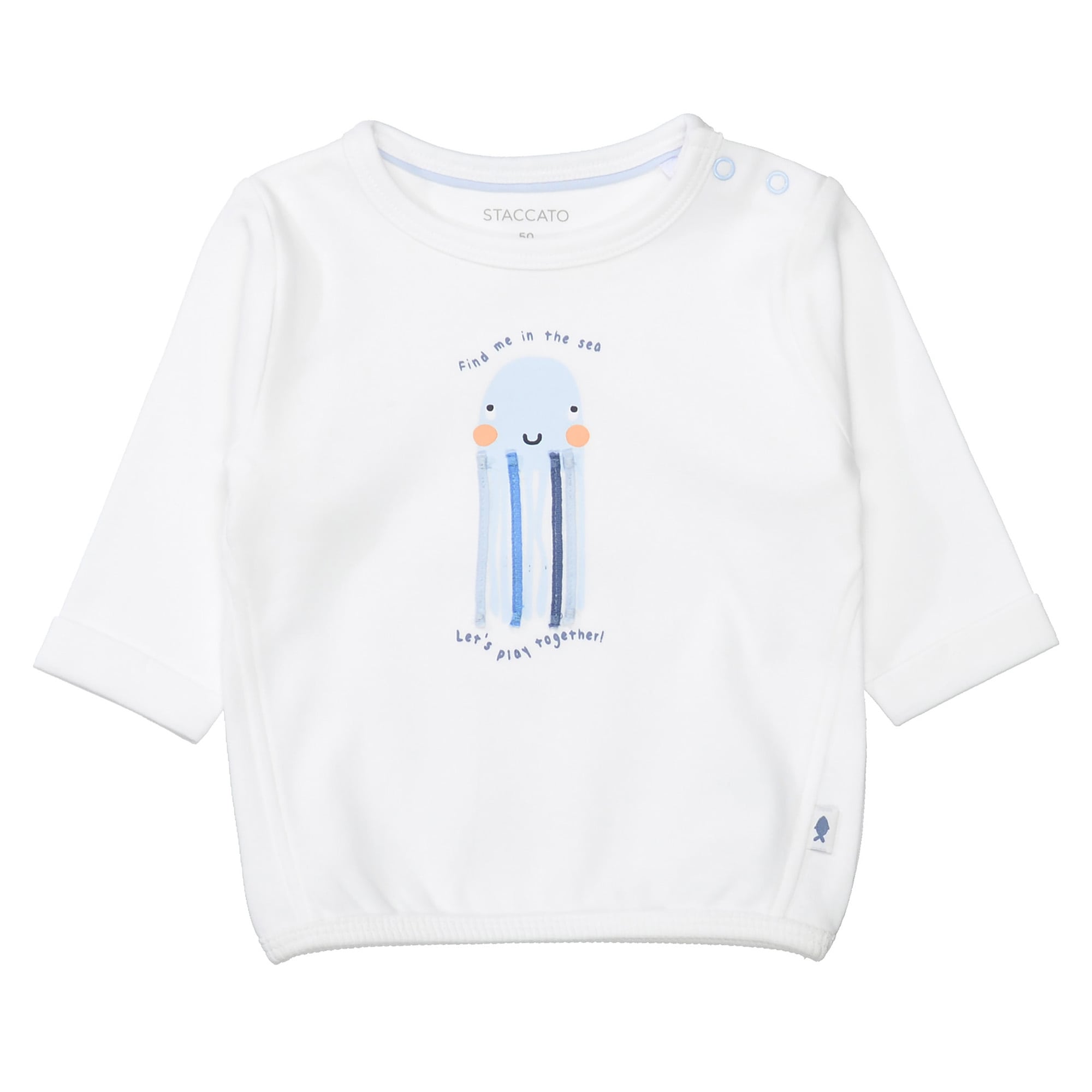 Pullover & Sweatshirts, STACCATO, Weiß – Besonderheit: aus 100% Baumwolle