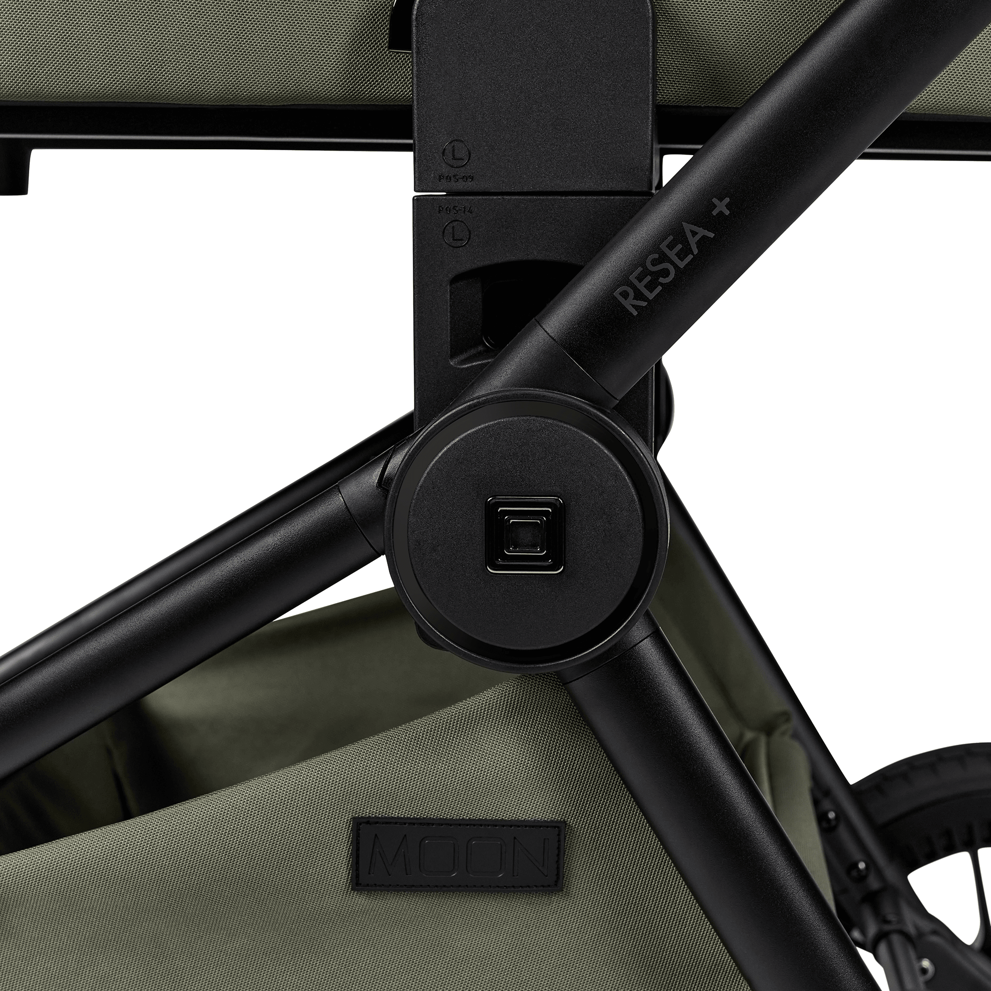 Kombi-Kinderwagen, MOON, Grün – Produktansicht