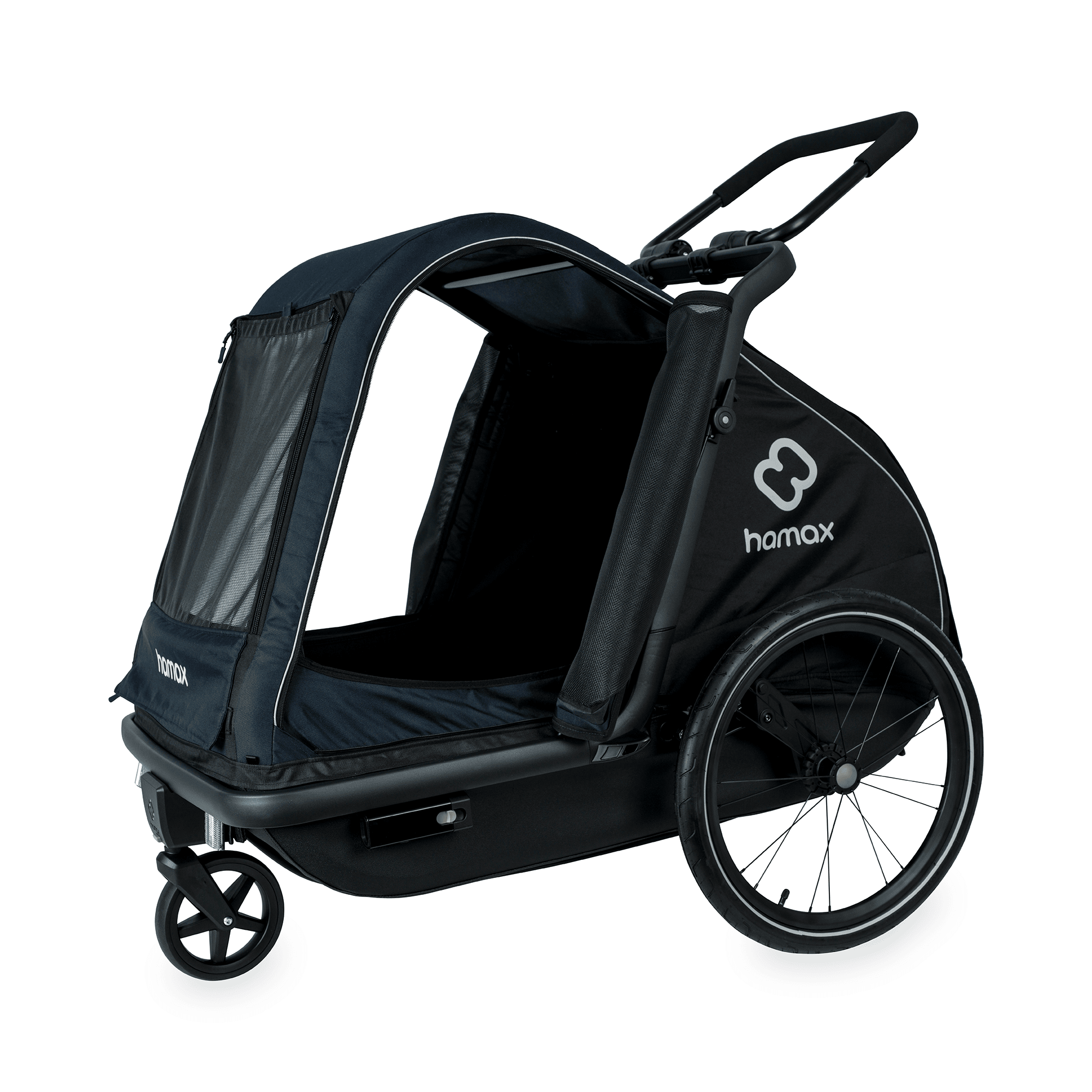 Fahrradanhänger, hamax, Blau – Produktansicht