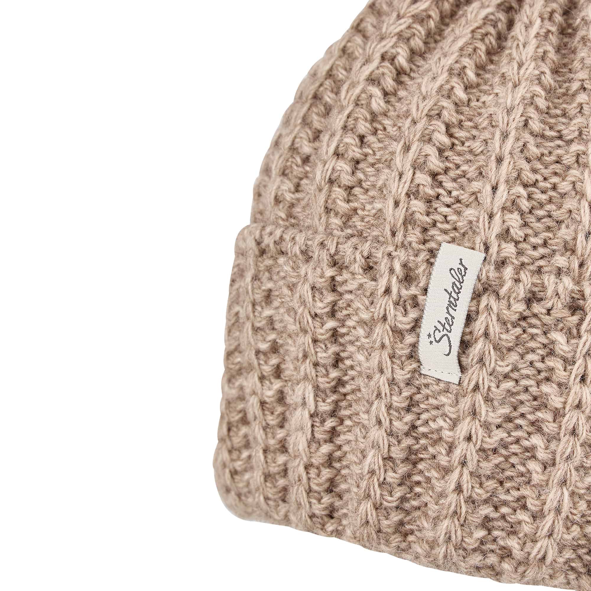Strickmützen, Sterntaler, Beige – Produktansicht