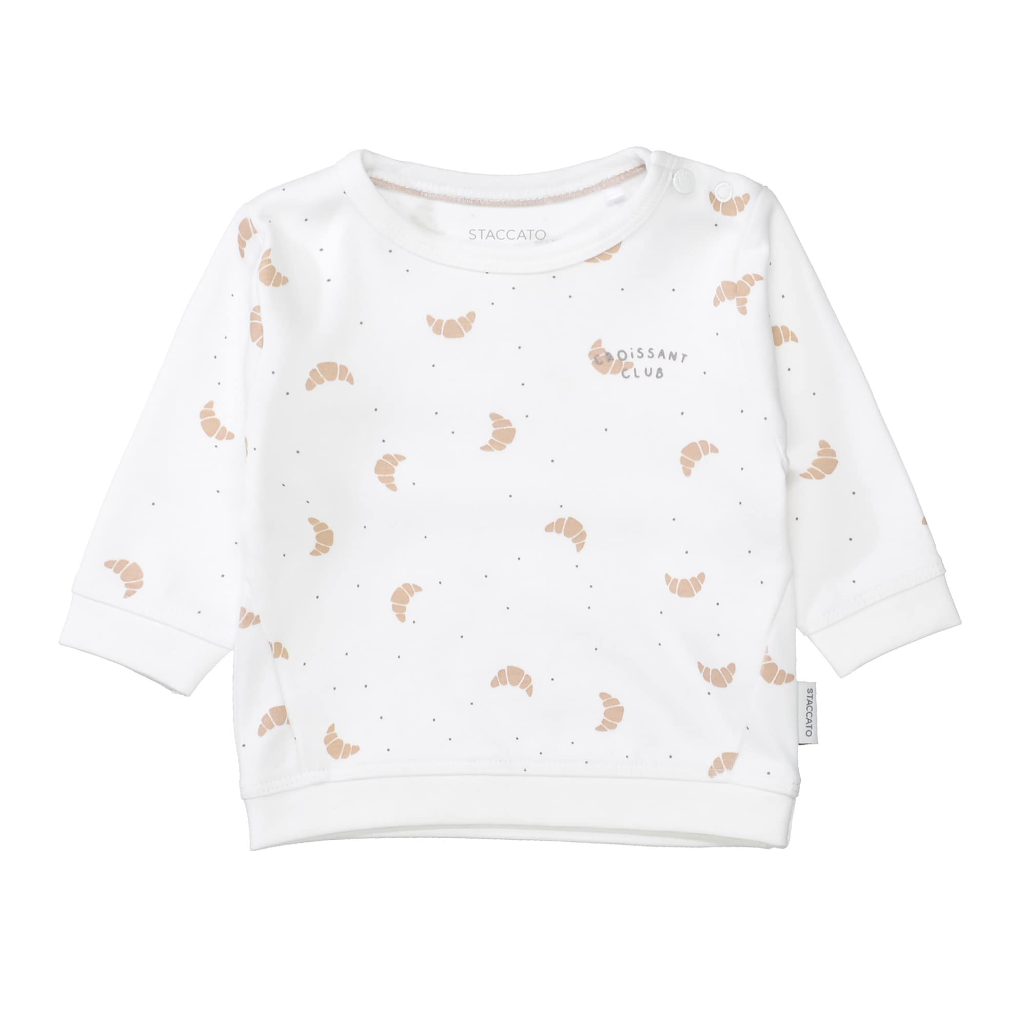 Langarmshirts, STACCATO, Weiß – Besonderheit: aus 100% Baumwolle