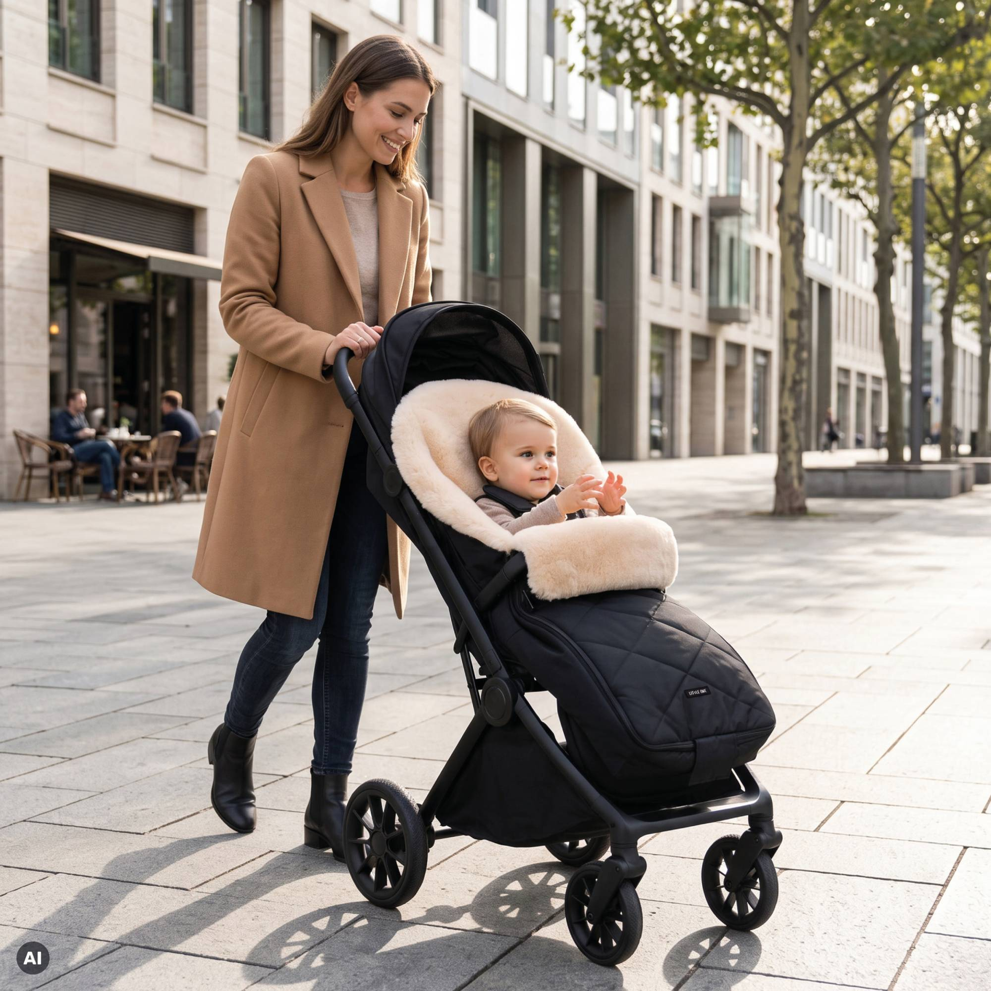 Fußsäcke & Decken, LITTLE ONE, Schwarz – Produktansicht
