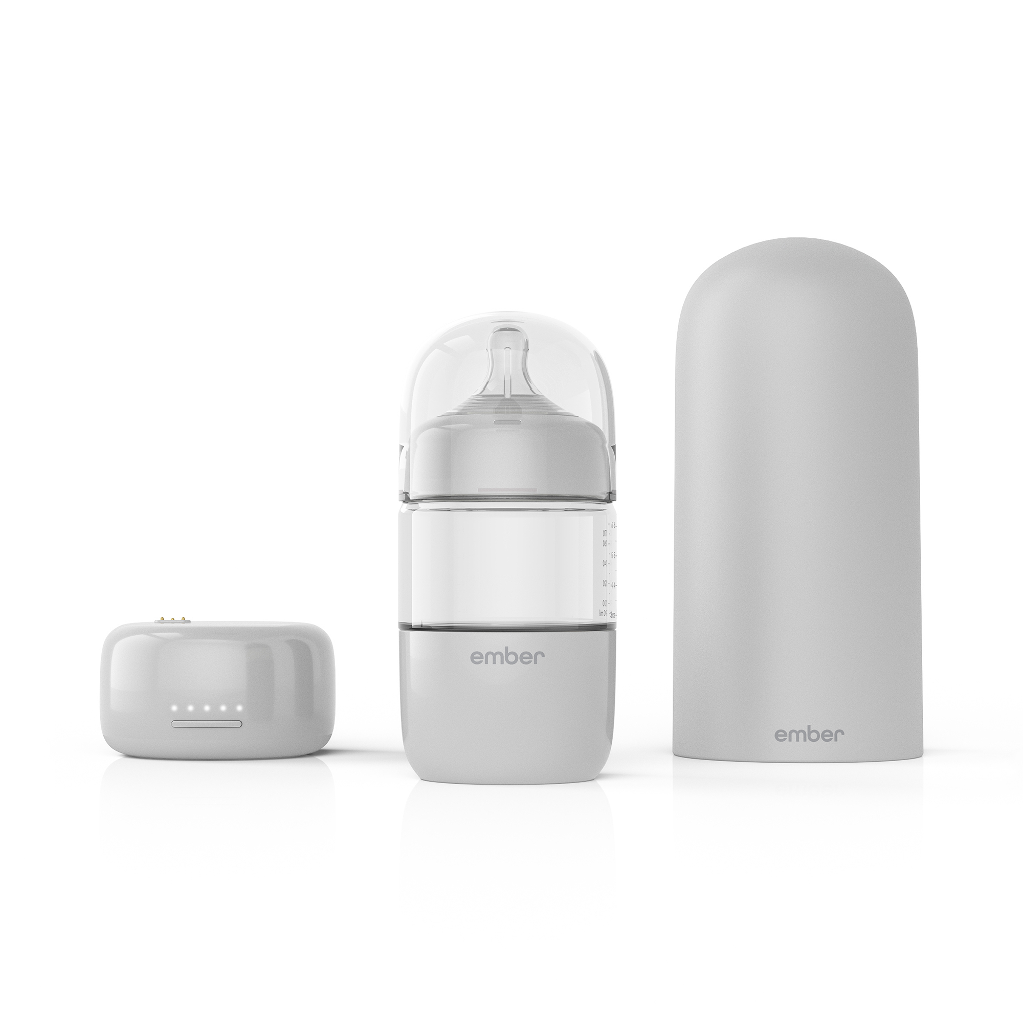Babykostwärmer, ember, Grau – Besonderheit: gleichmäßig warme Milch dank Temperaturkontrolltechnologie