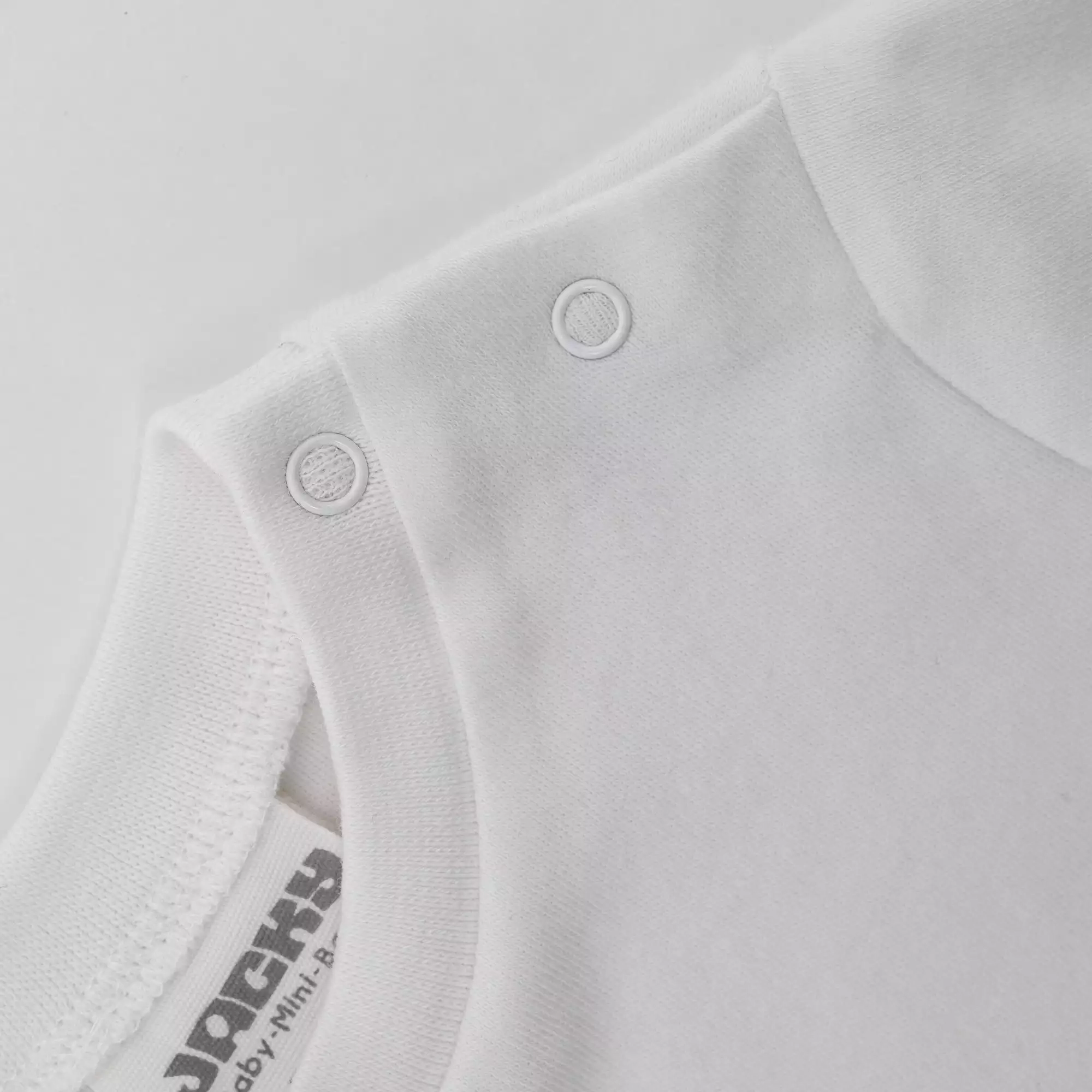 Langarmshirts, JACKY, Weiß – Besonderheit: mit Druckknöpfen auf der Schulter