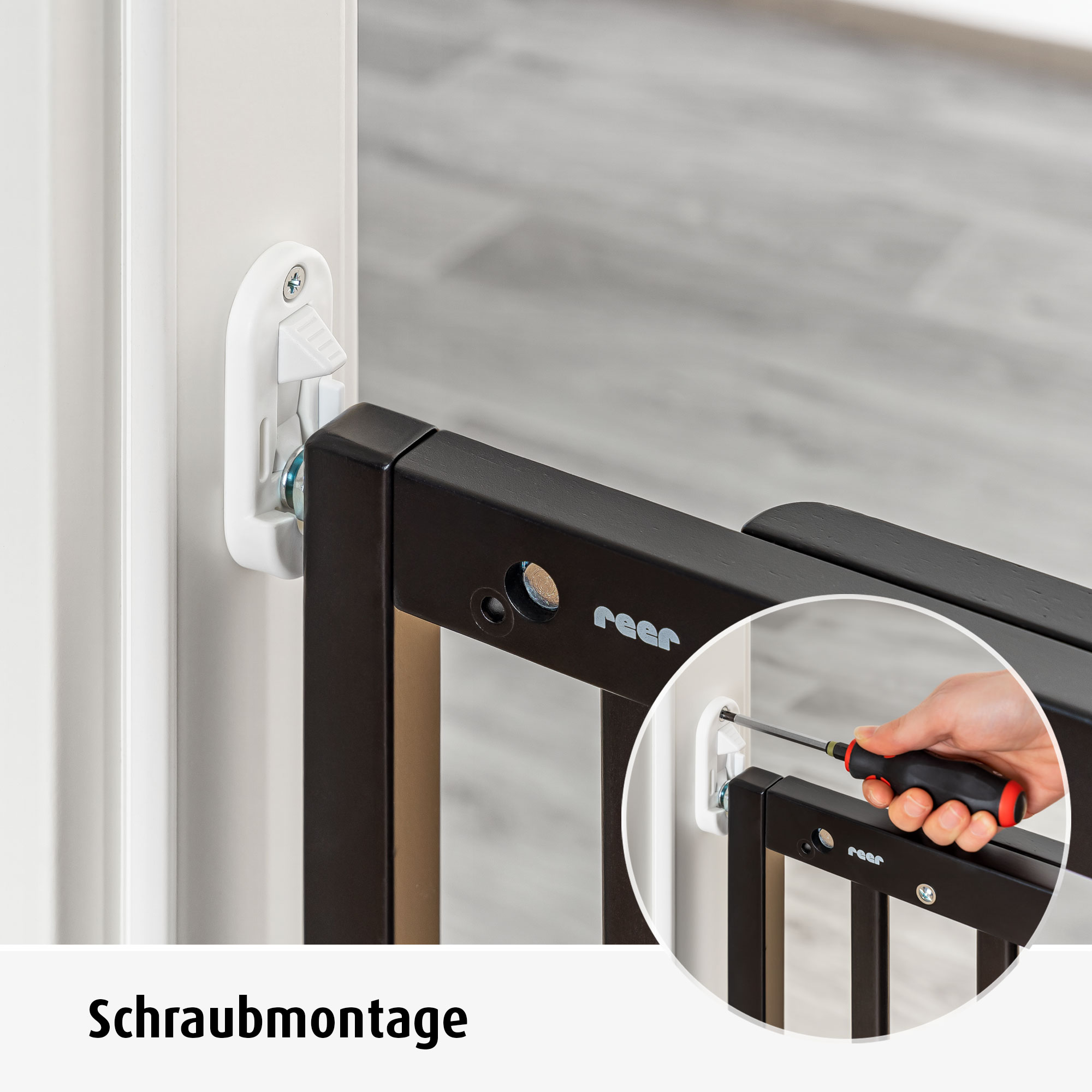 Tür- & Treppenschutzgitter, reer, Schwarz – Produktansicht