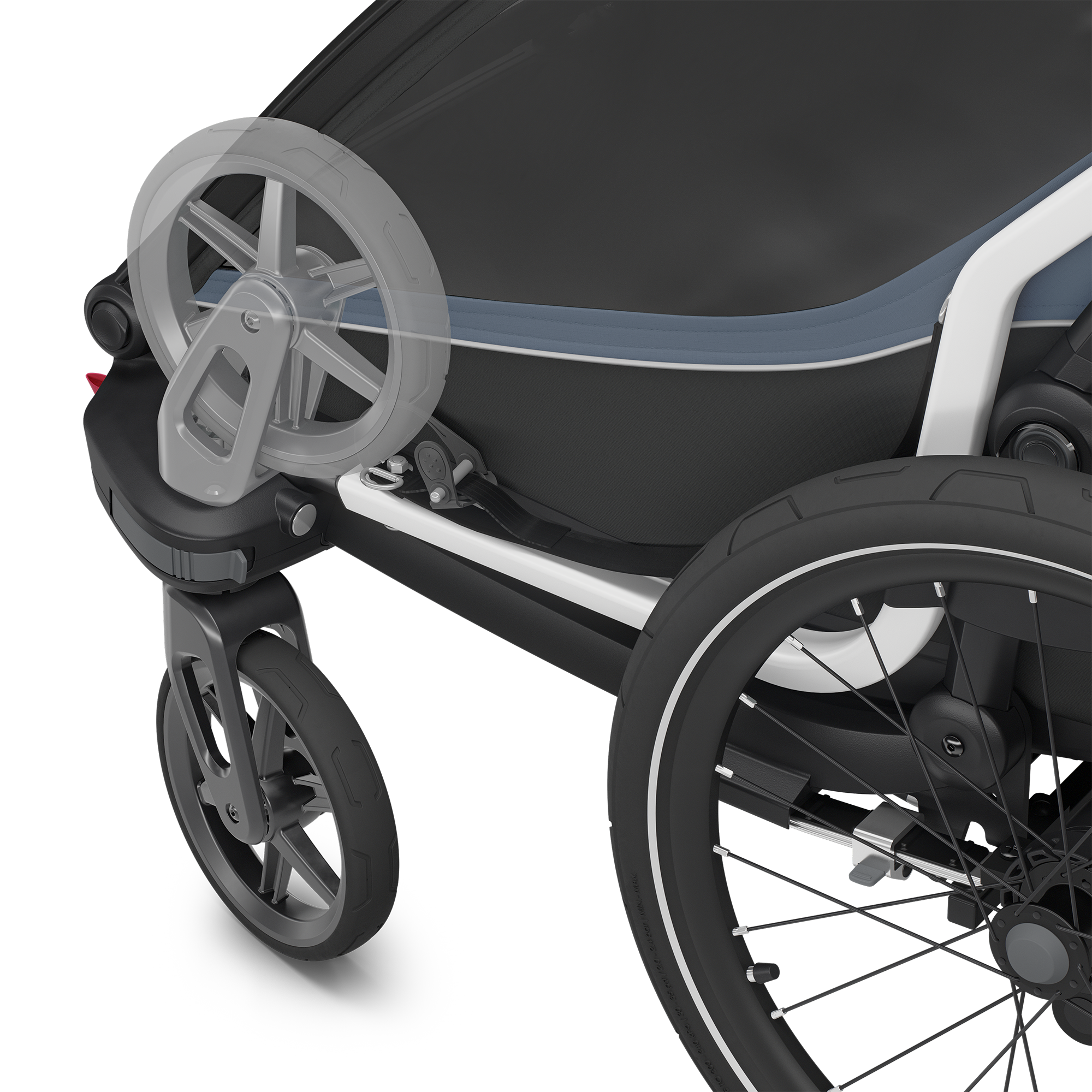 Fahrradanhänger, THULE, Grau – Produktansicht