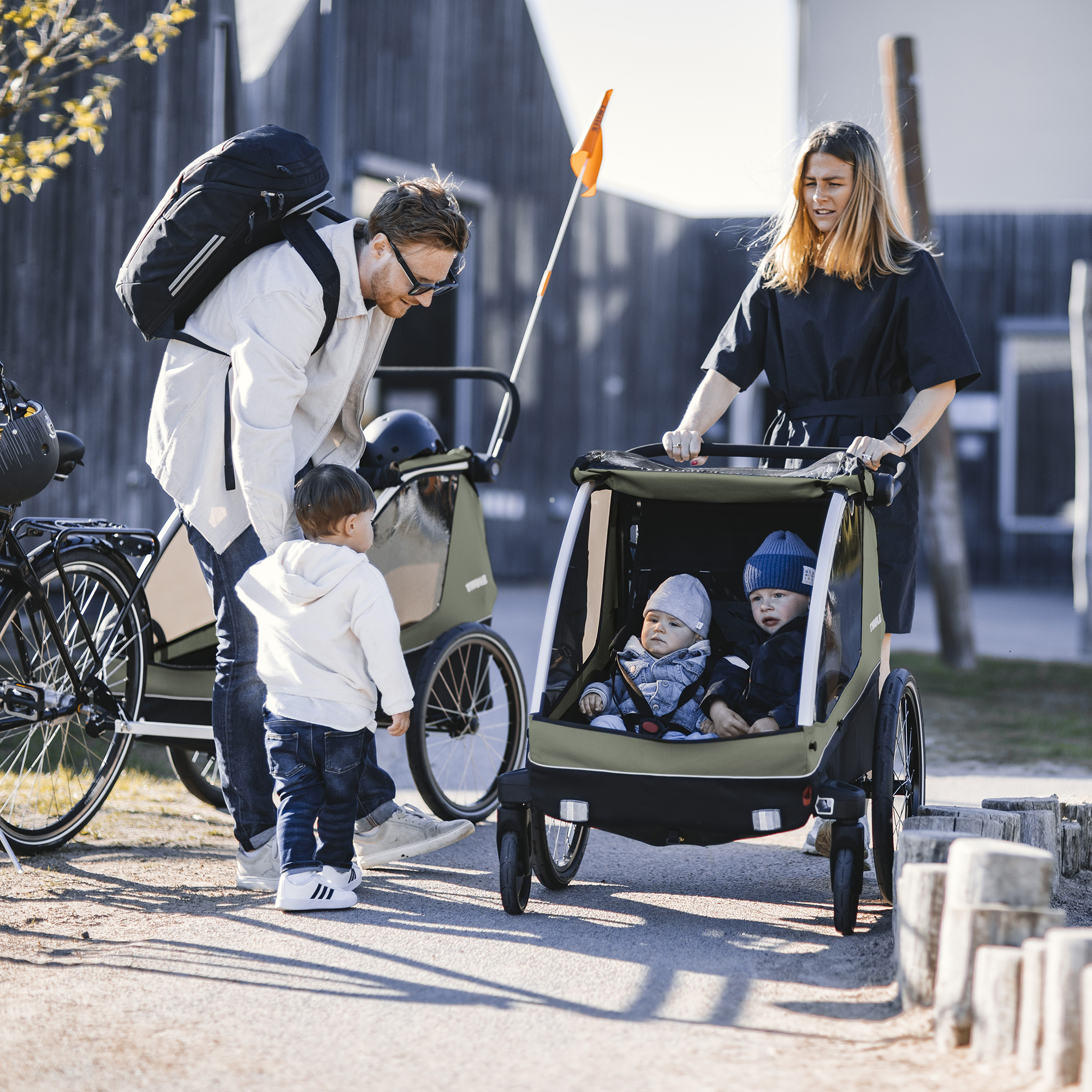 Fahrradanhänger, THULE, Grün – Produktansicht