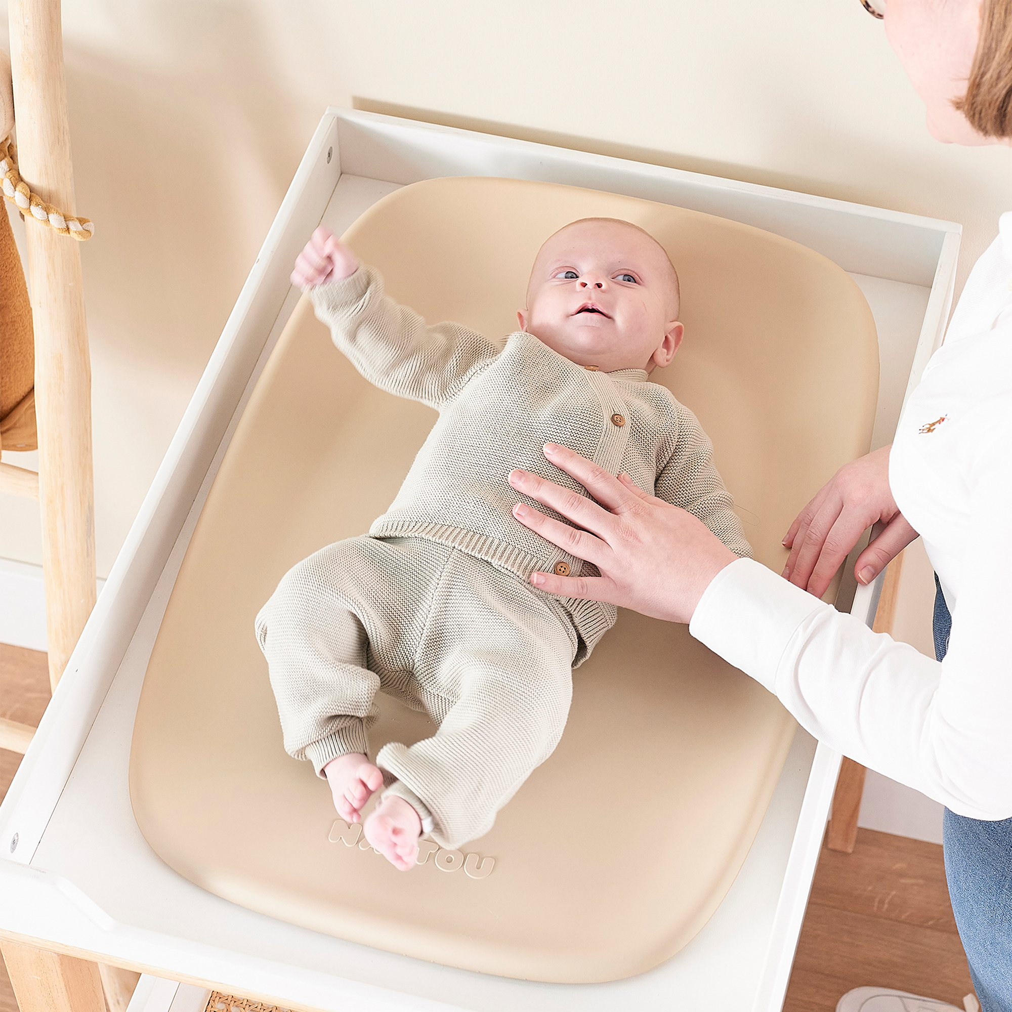 Wickelunterlagen, Nattou, Beige – Produktansicht
