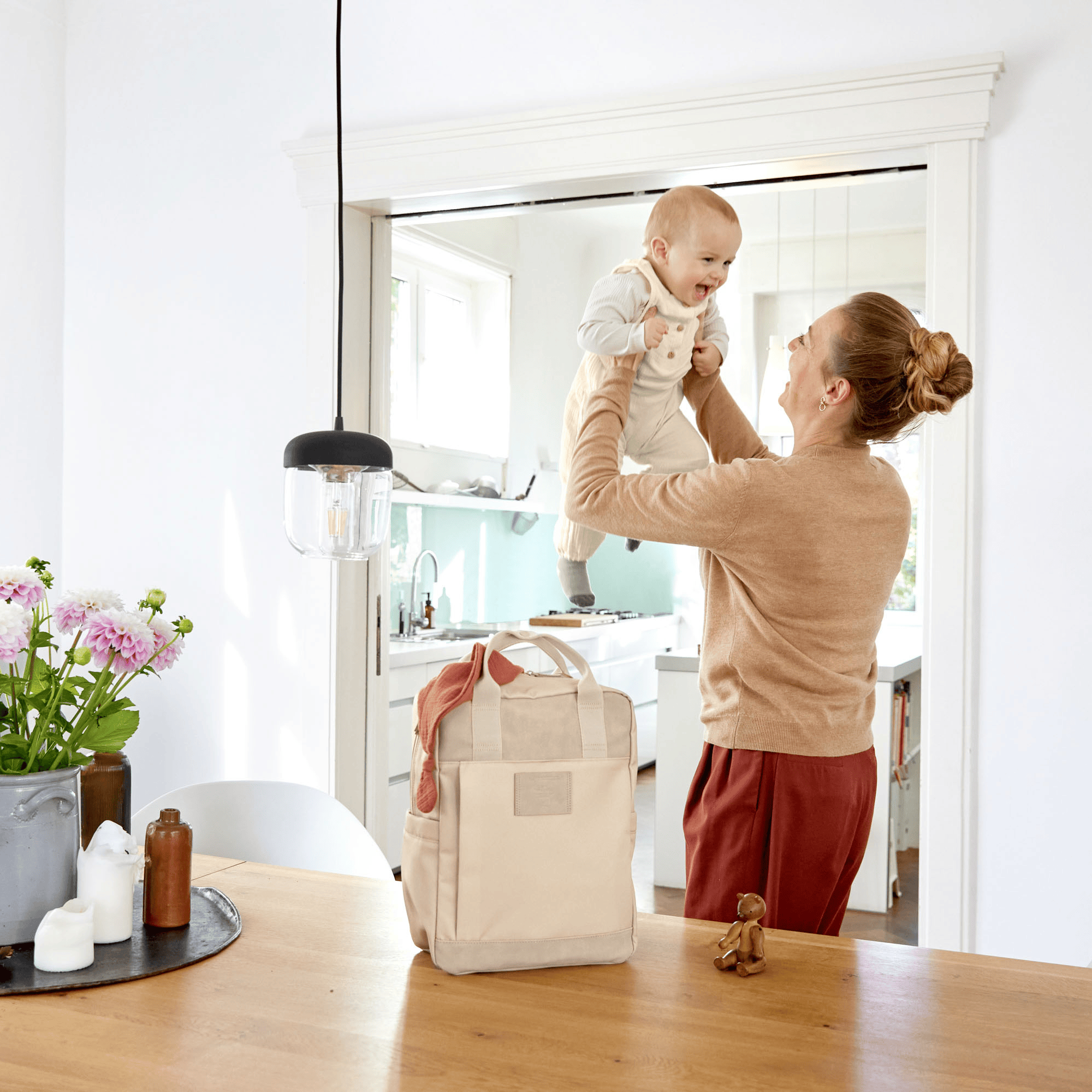 Wickelrucksäcke, LÄSSIG, Beige – Produktansicht