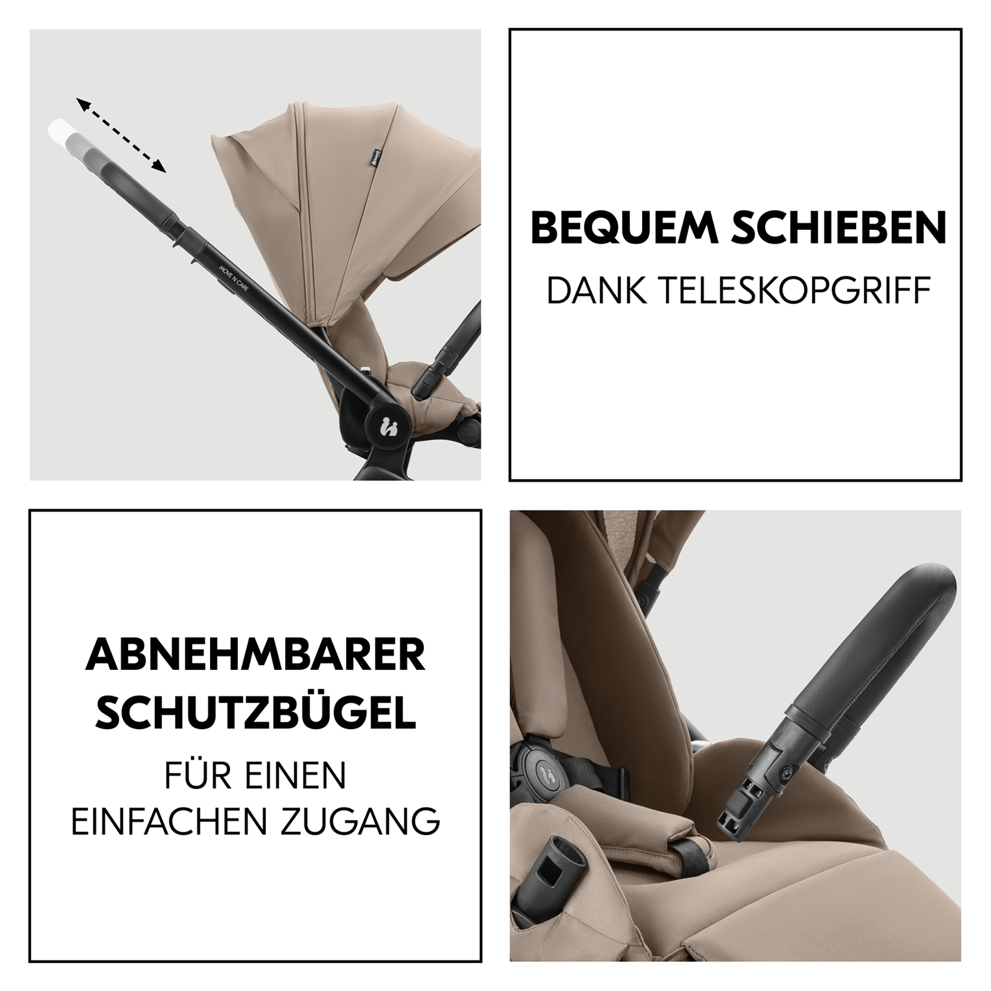 Kombi-Kinderwagen, hauck, Beige – Produktansicht