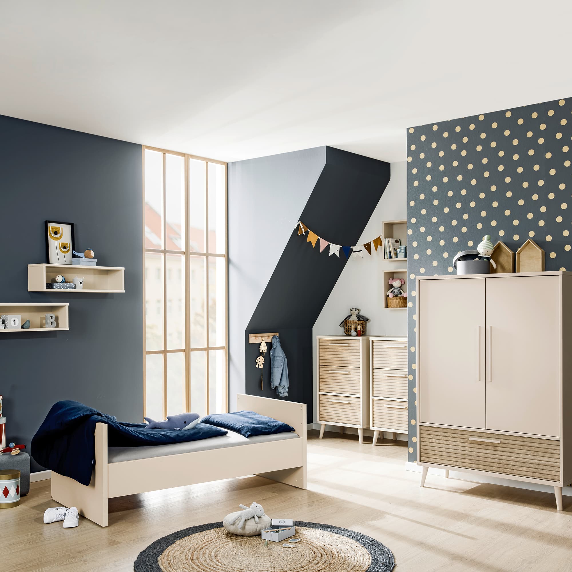 Gitterbetten 70x140 cm, PAIDI, Beige – Produktansicht