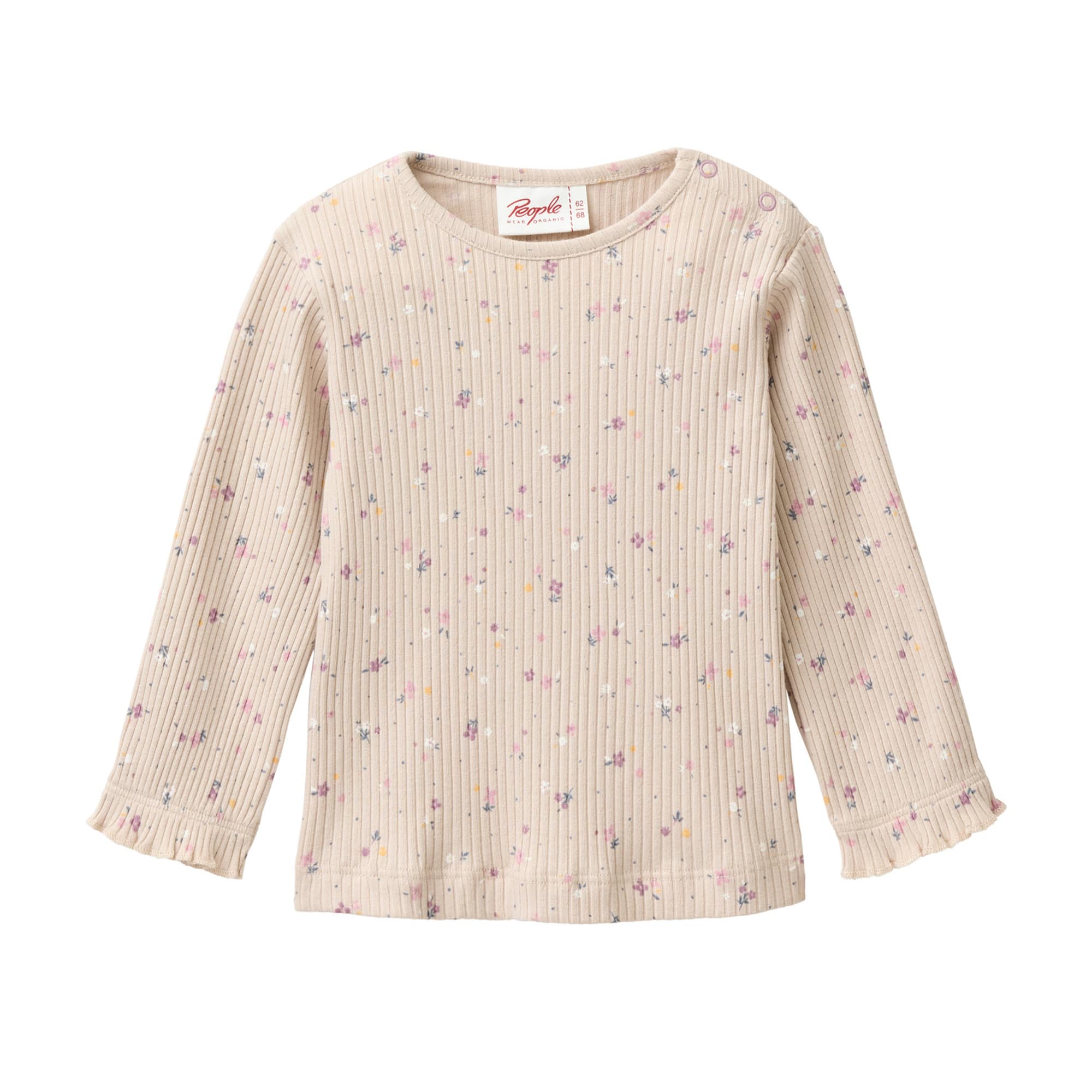 Langarmshirts, People Wear Organic, Beige – Besonderheit: aus 95% Baumwolle