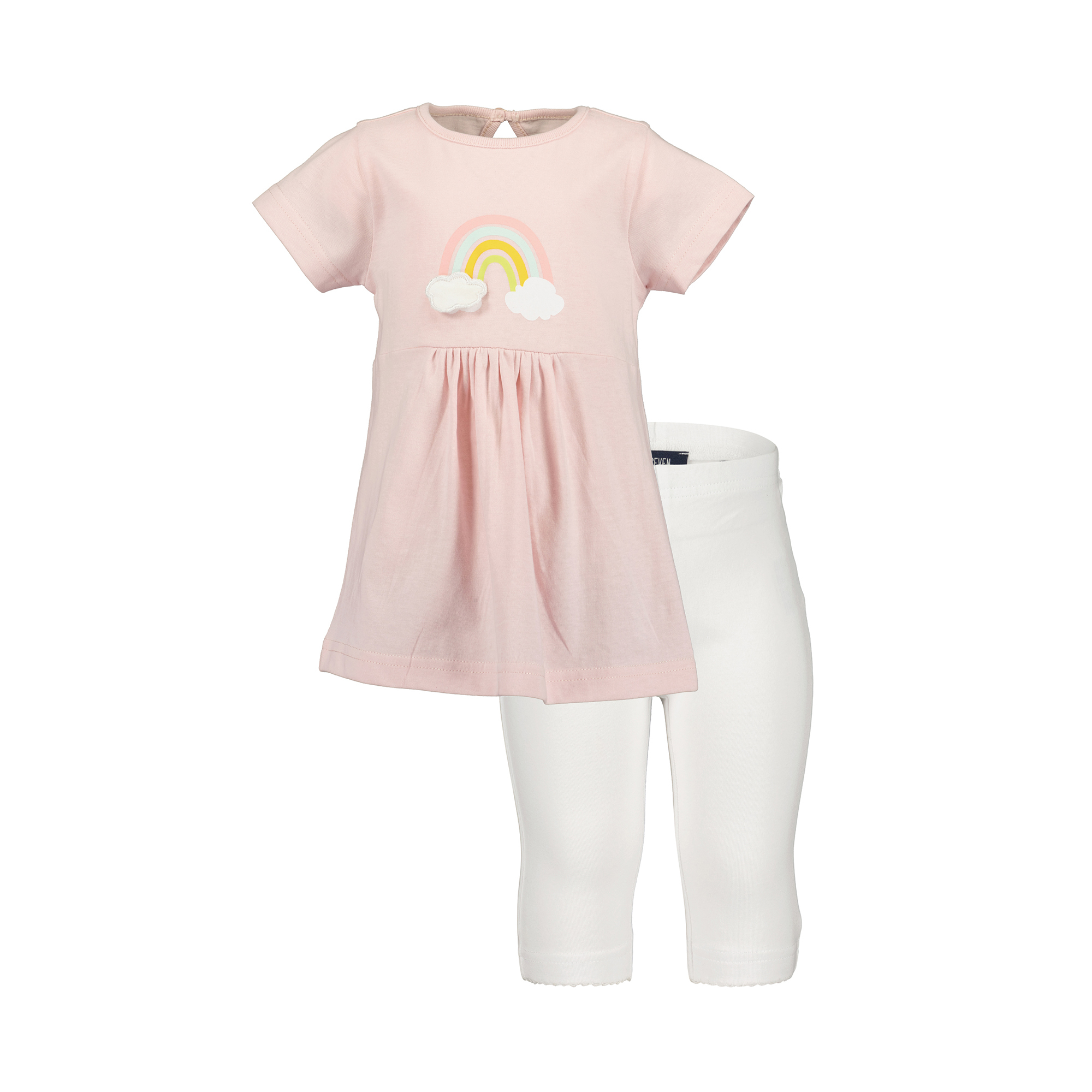 Kurzarmshirts, blue seven, Pink – Besonderheit: Set bestehend aus Tunika und Caprihose