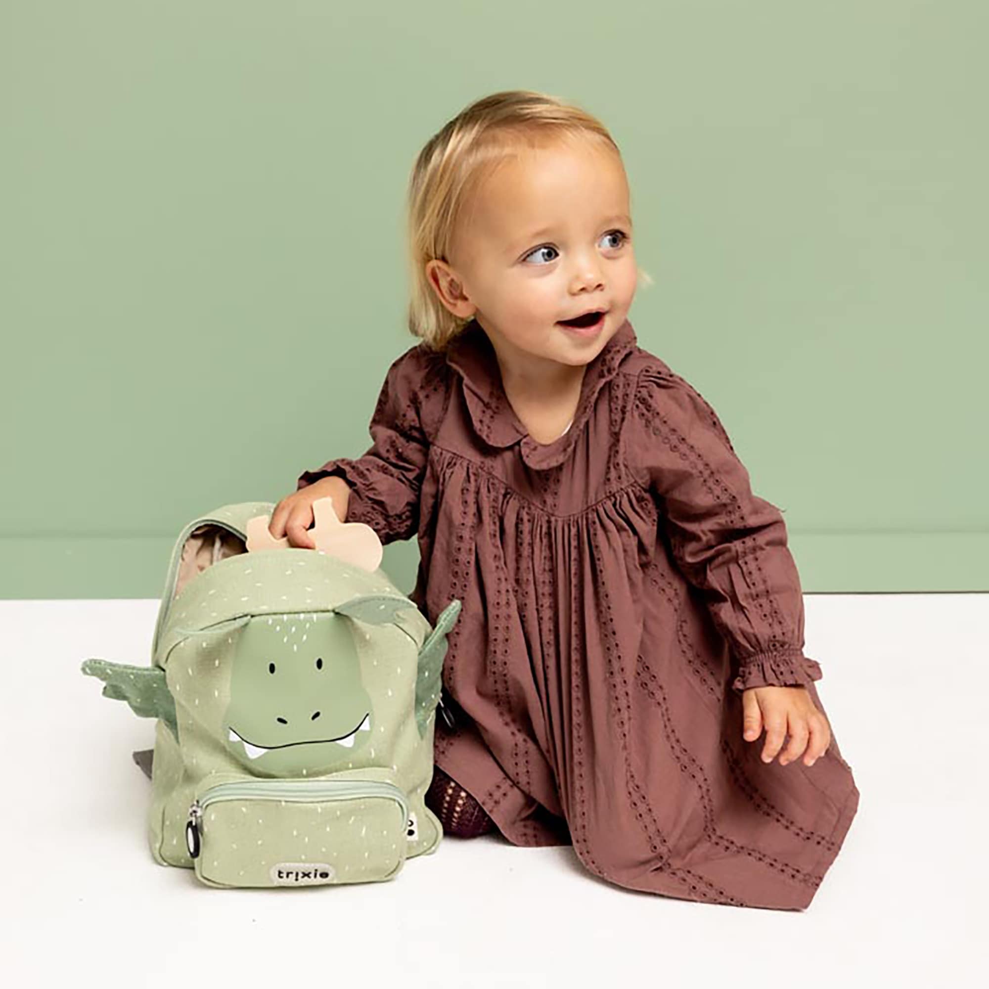 Kinderrucksäcke, trixie, Grün – Besonderheit: verstellbare Schultergurte mit einem Brustgurt 