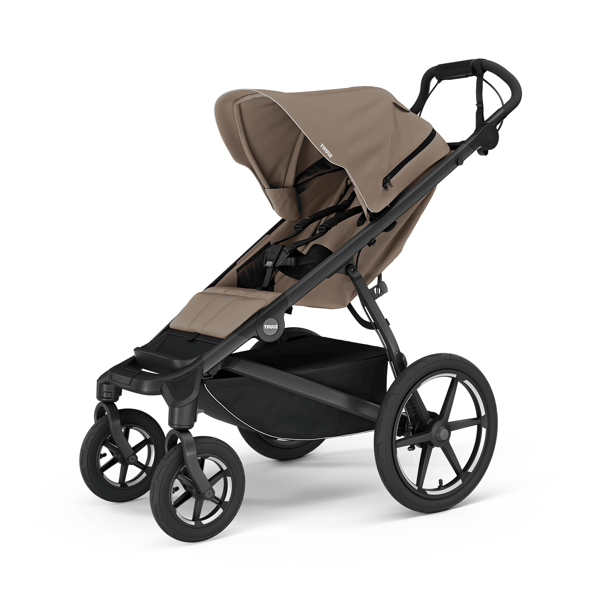 Kombi-Kinderwagen, THULE, Beige – Besonderheit: stadtfreundlicher Buggy für jedes Terrain