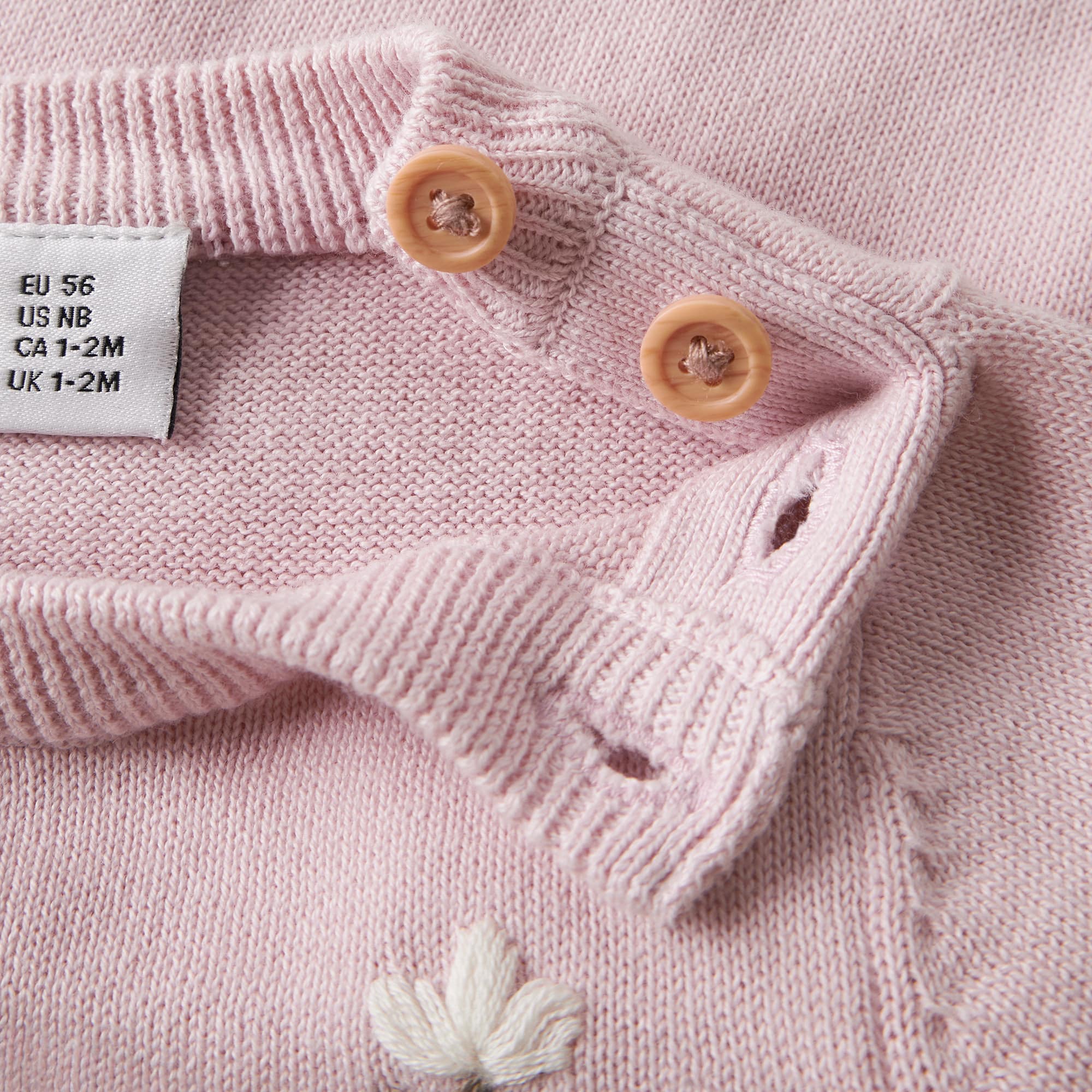 Strickpullover, name it, Pink – Besonderheit: mit Knopfleiste