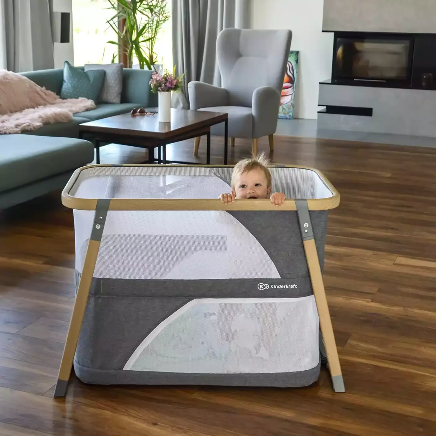 Reisebett Sofi Kinderkraft Grau 2000580622904 2