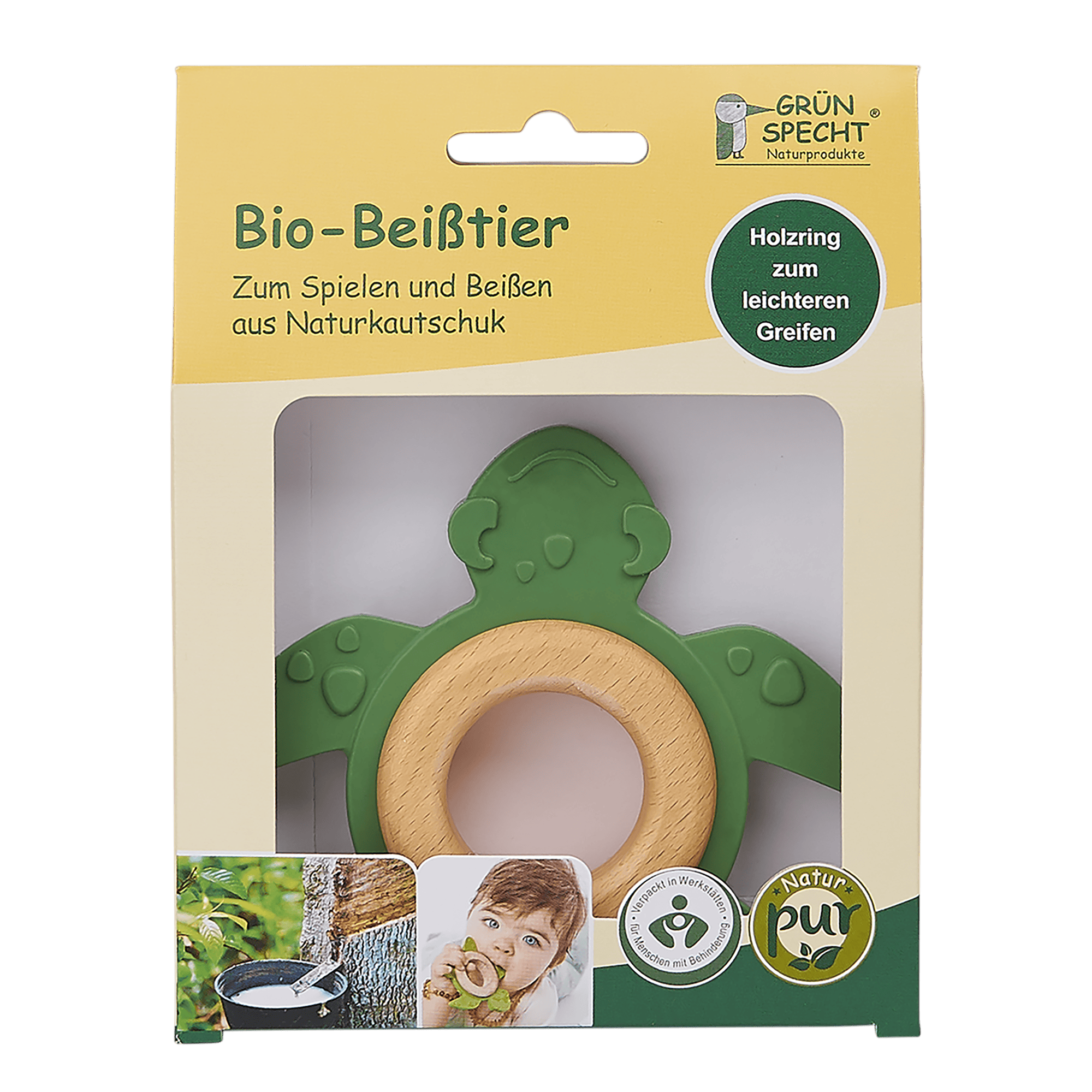 Beißringe, GRÜNSPECHT, Grün – Produktansicht