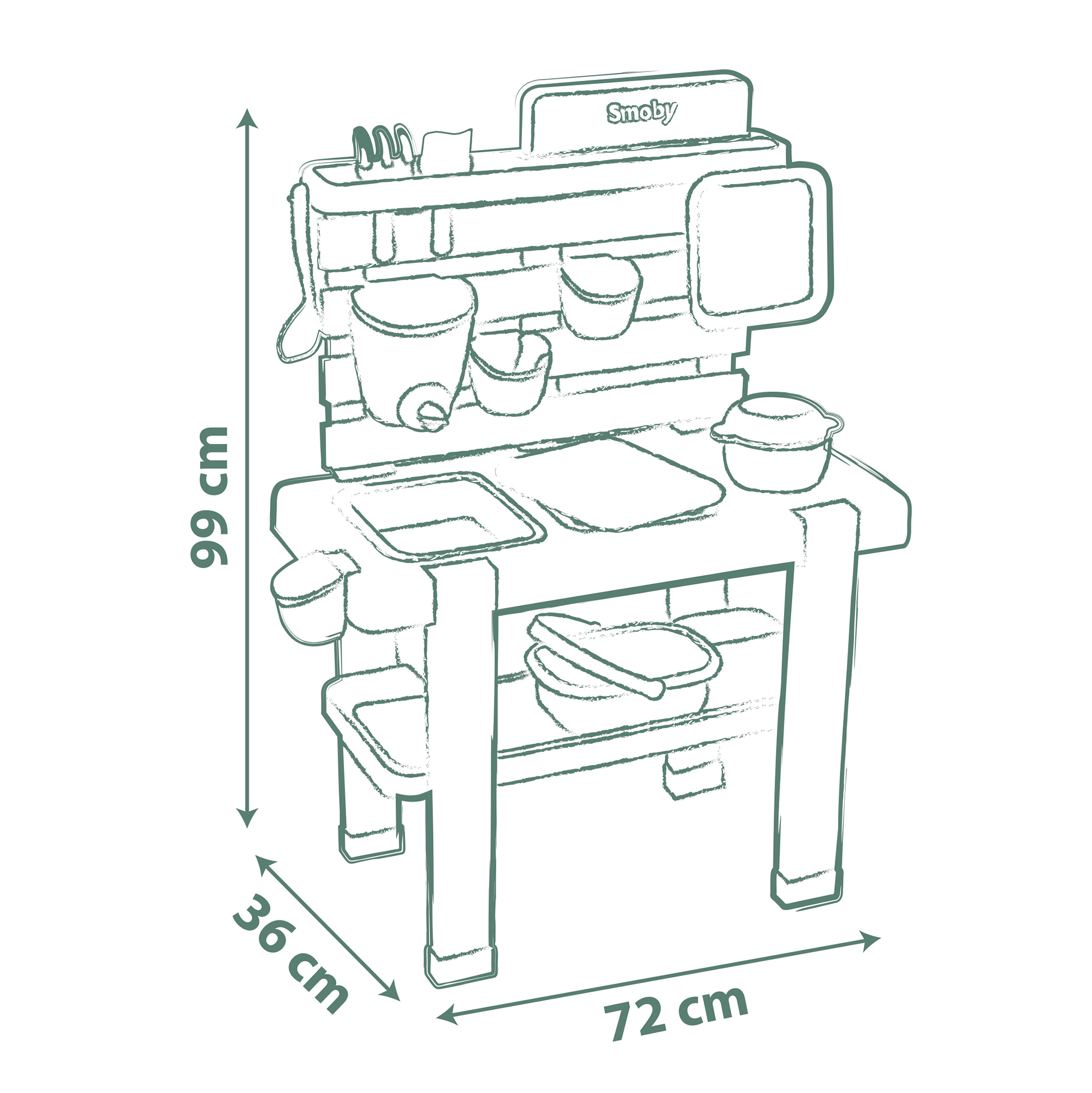 Sandspielzeug, Smoby, Mehrfarbig – Produktansicht