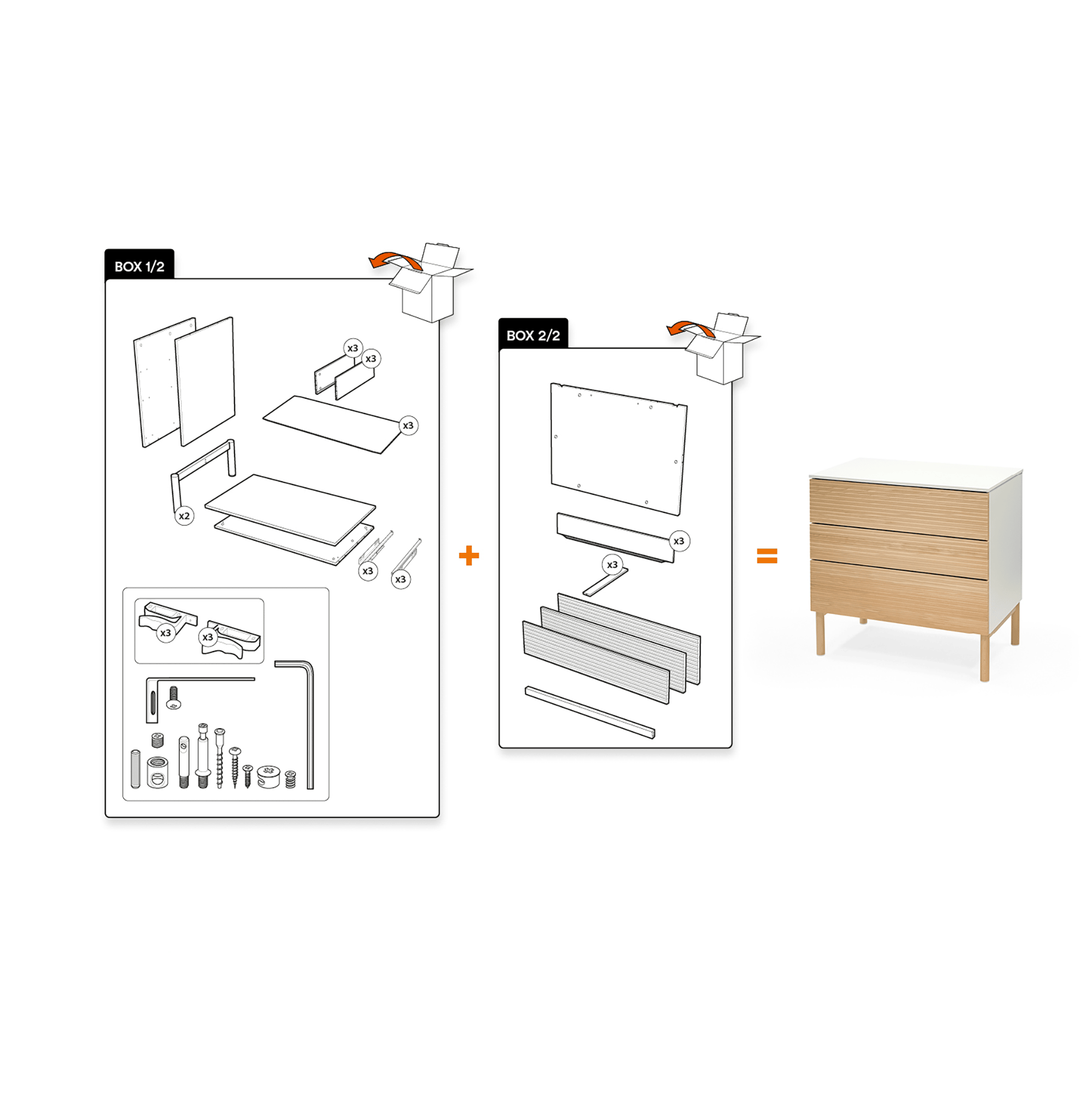 Wickelkommoden, STOKKE, Mehrfarbig – Produktansicht