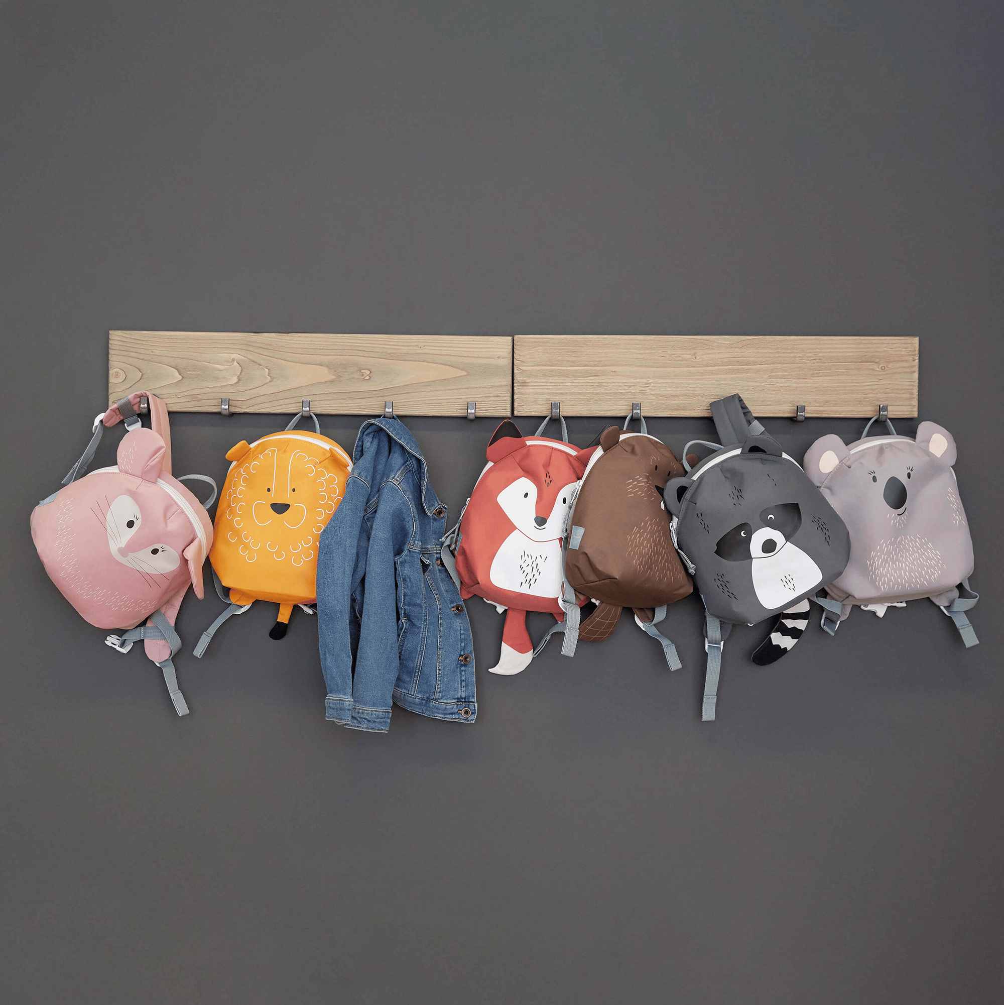 Kinderrucksäcke, LÄSSIG, Rot – Produktansicht