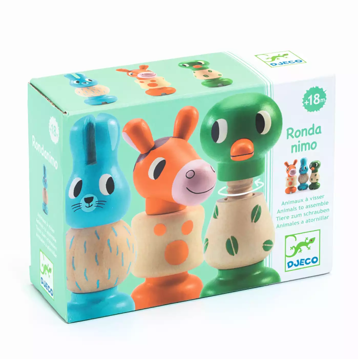 Holzspielzeug, DJECO, Mehrfarbig – Produktansicht