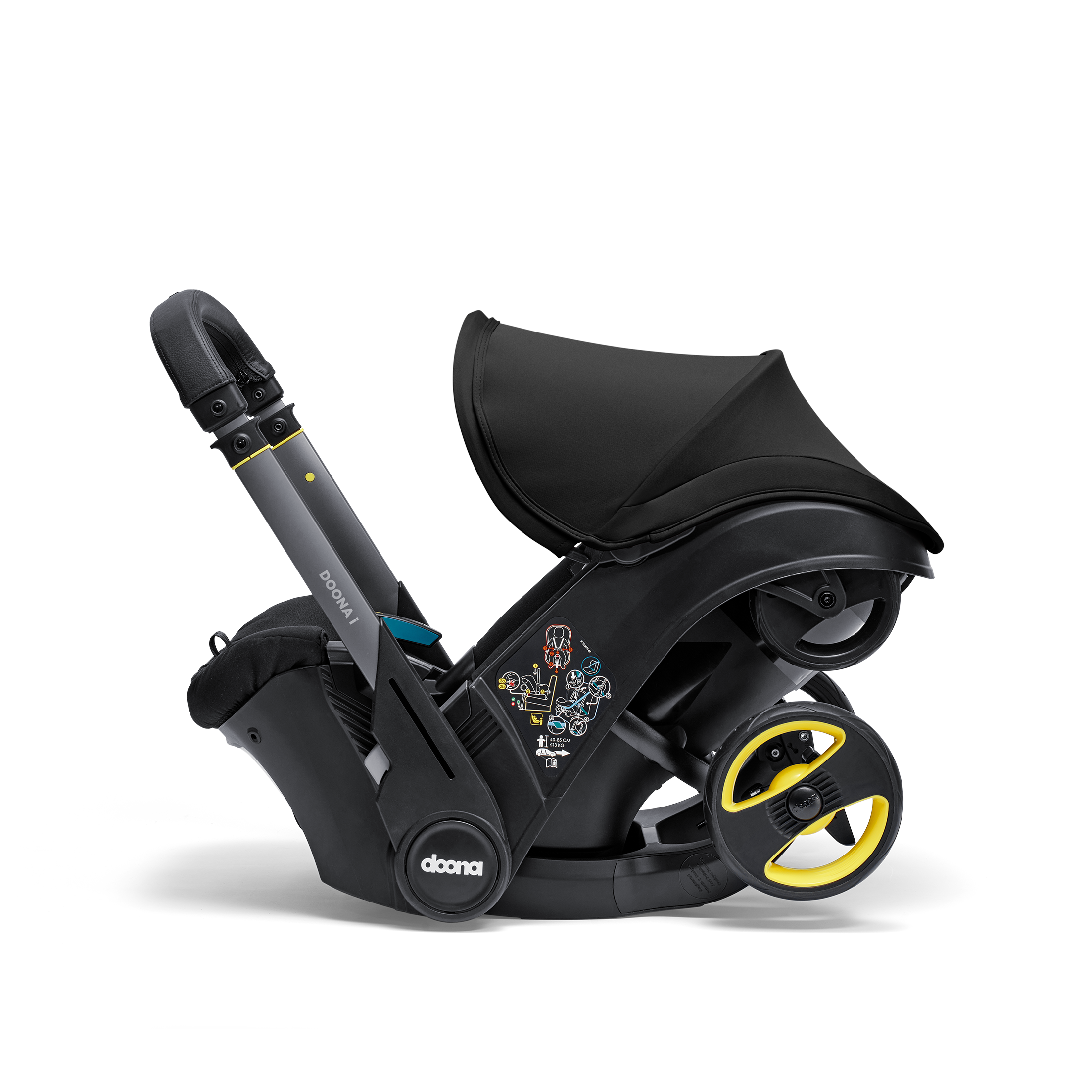 Babyschalen 0-13 kg, Gruppe 0+, doona, Schwarz – Produktansicht