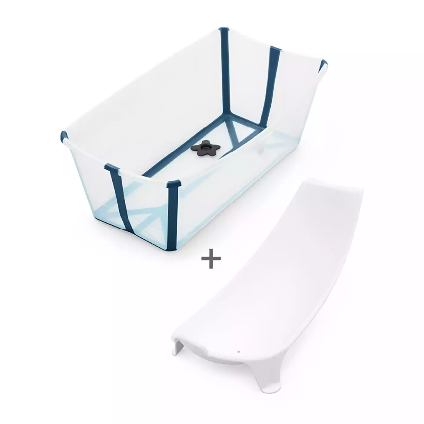 Flexi Bath® Bundle inkl. Newborn Support Transparent Blue STOKKE Transparent Weiß 2000576825302 1