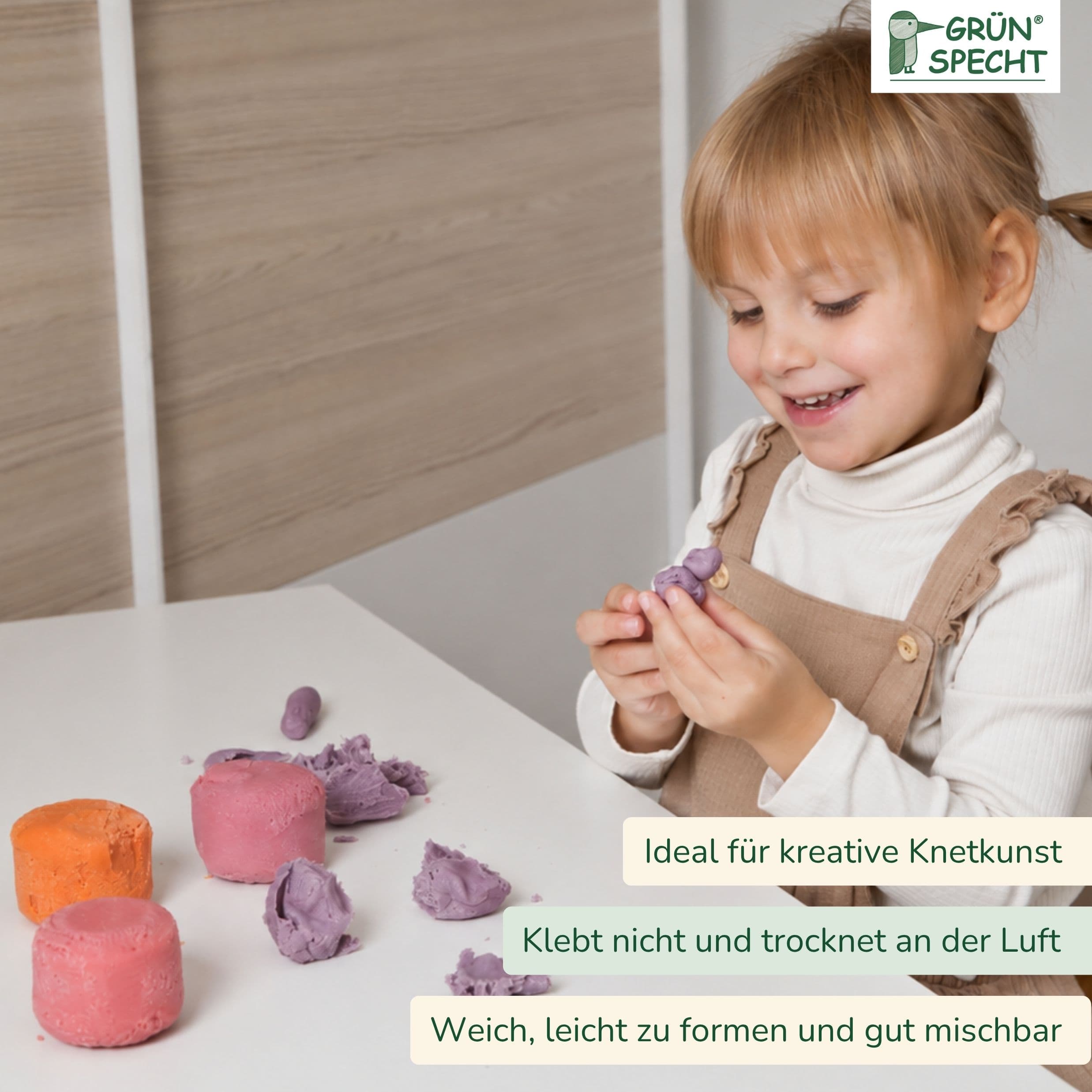 Malen & Kneten, GRÜNSPECHT, Mehrfarbig – Produktansicht