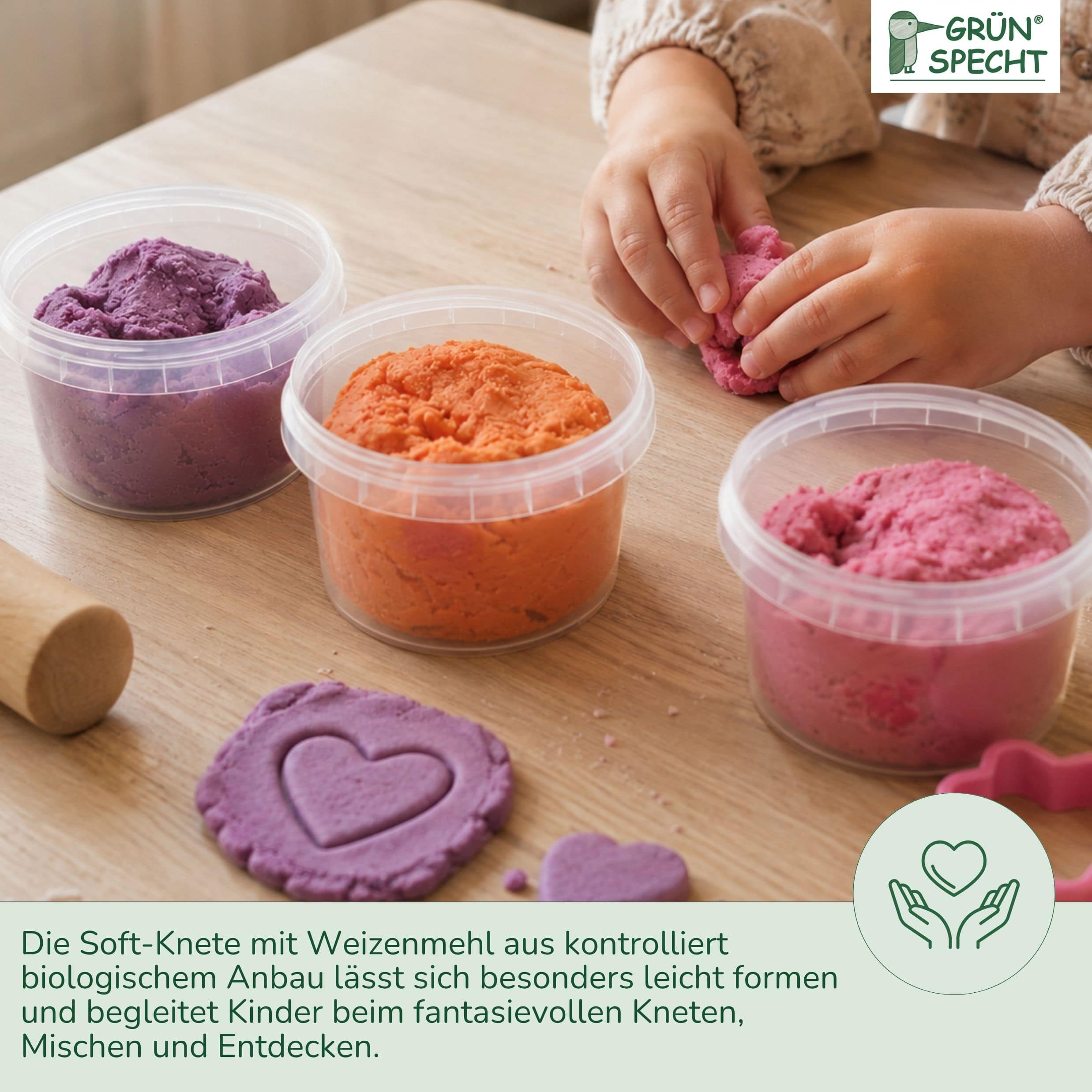 Malen & Kneten, GRÜNSPECHT, Mehrfarbig – Produktansicht