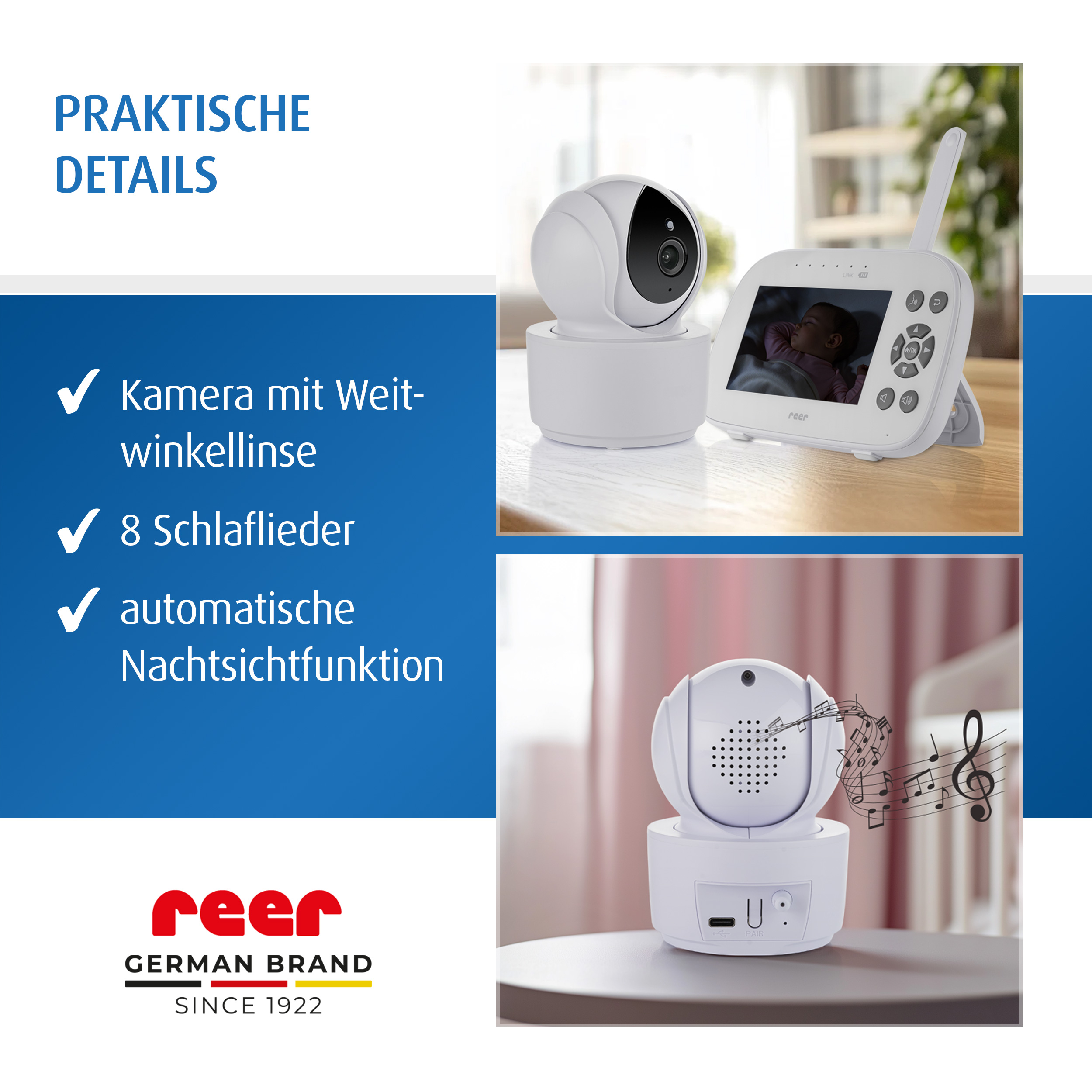 Video Babyphone, reer, Weiß – Produktansicht