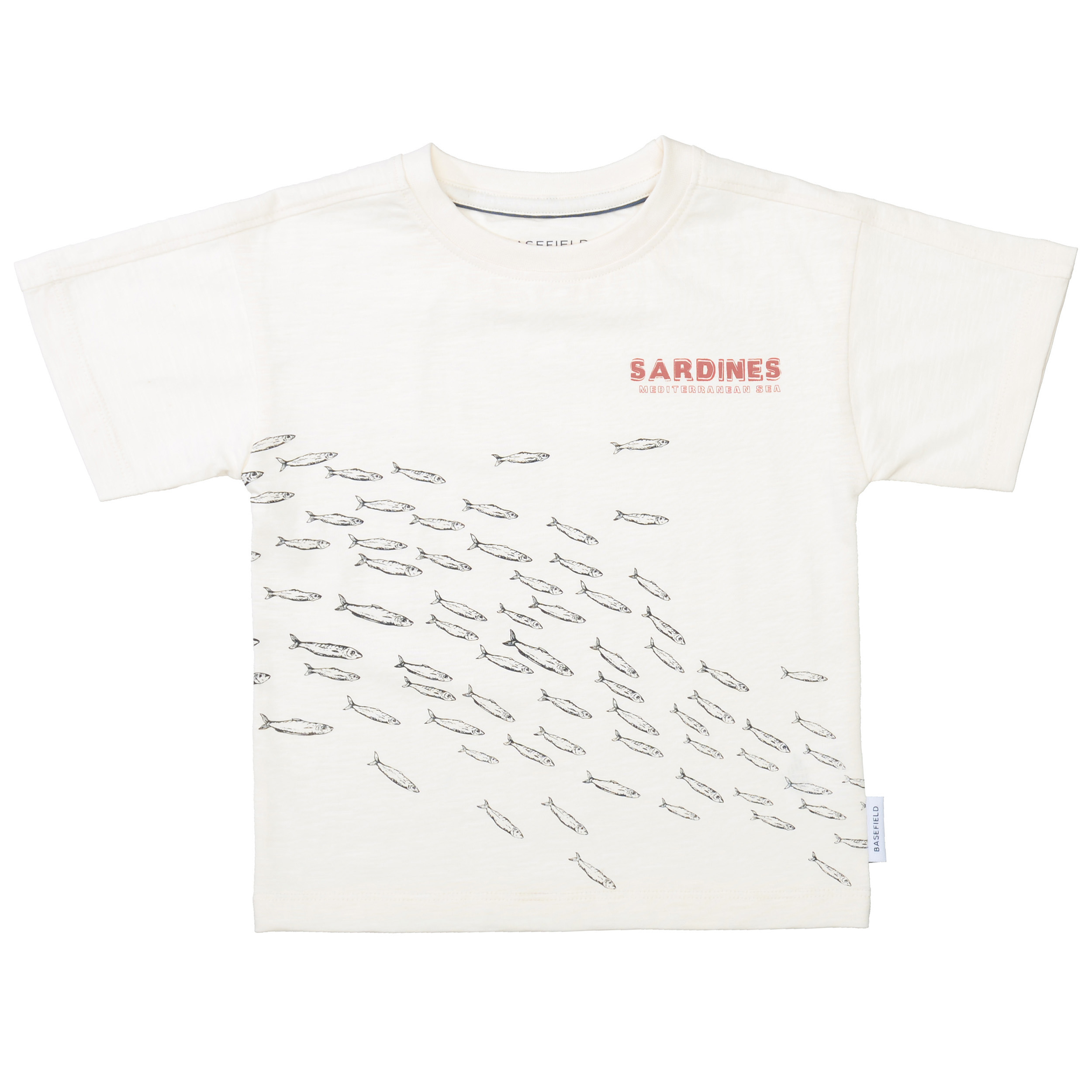 Kurzarmshirts, BASEFIELD, Weiß – Produktansicht