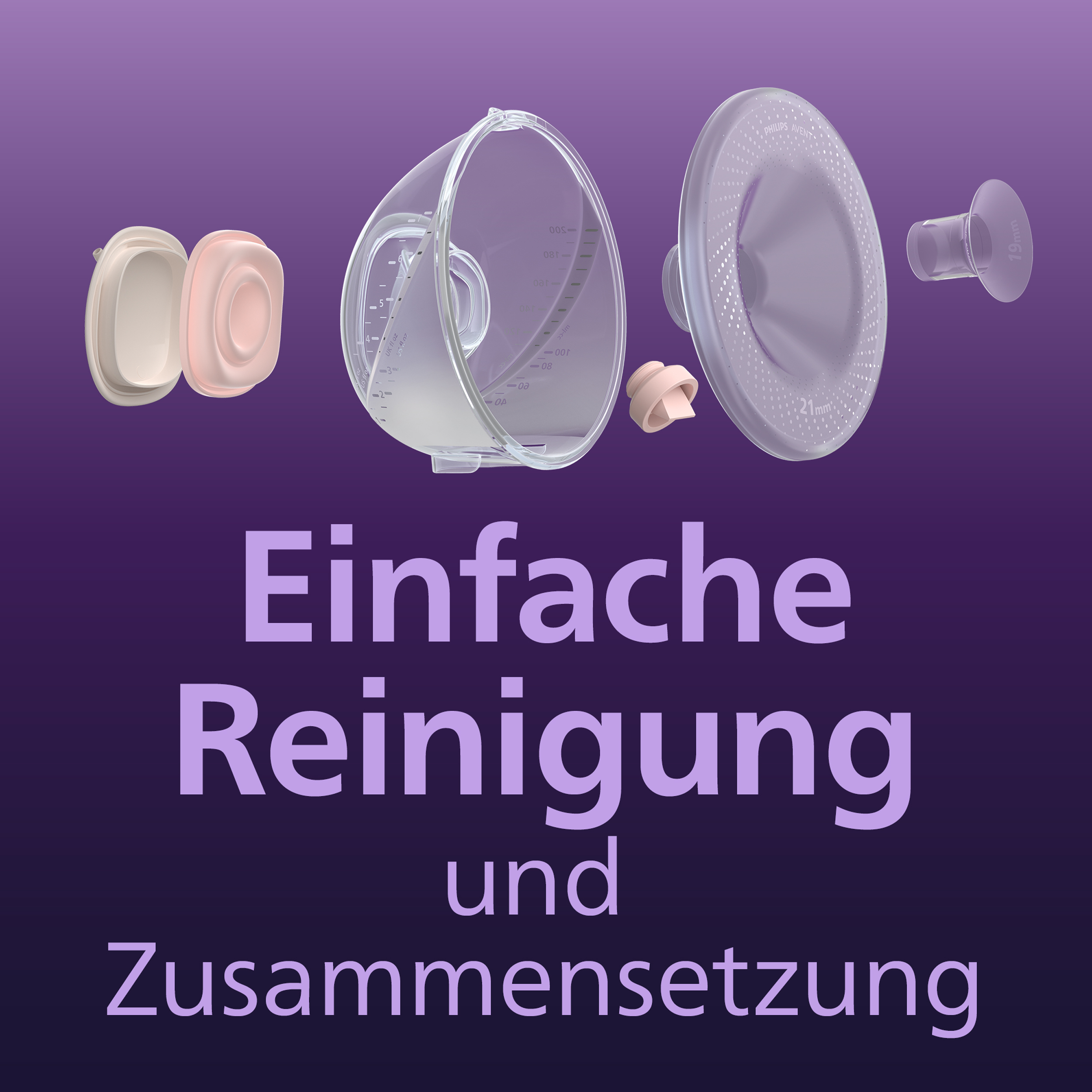 Hands Free Milchpumpen, PHILIPS AVENT, Weiß – Produktansicht