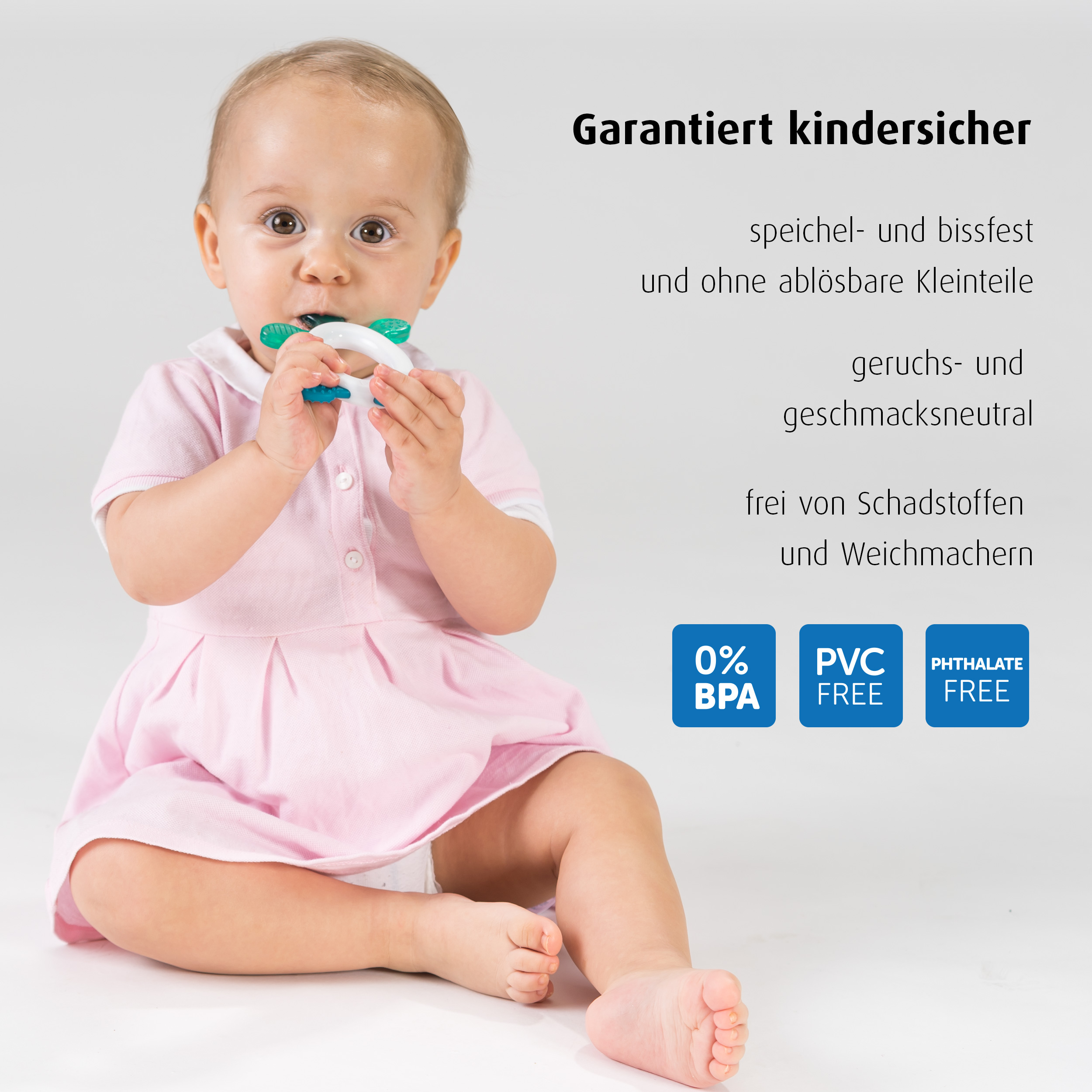 Beißringe, reer, Weiß – Produktansicht