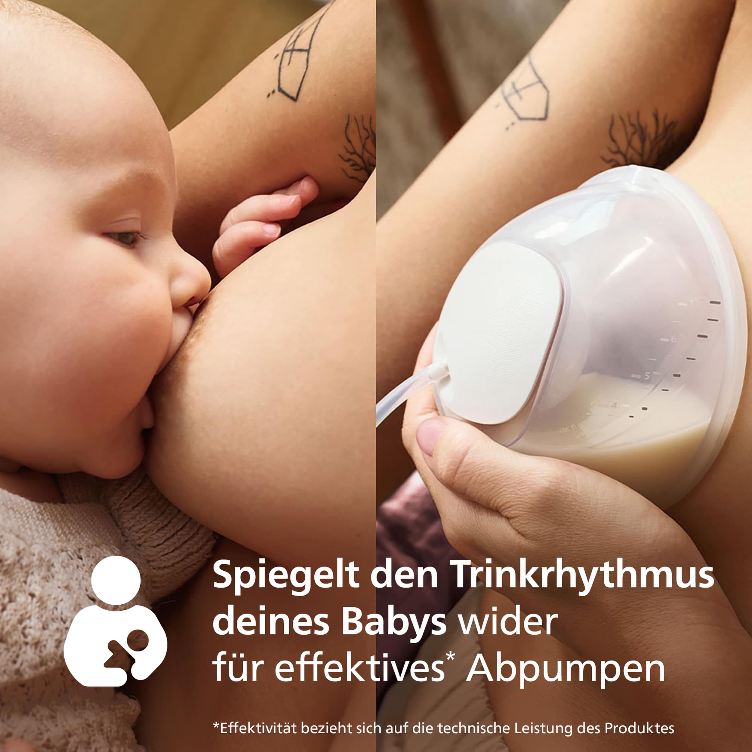 Hands Free Milchpumpen, PHILIPS AVENT, Weiß – Produktansicht