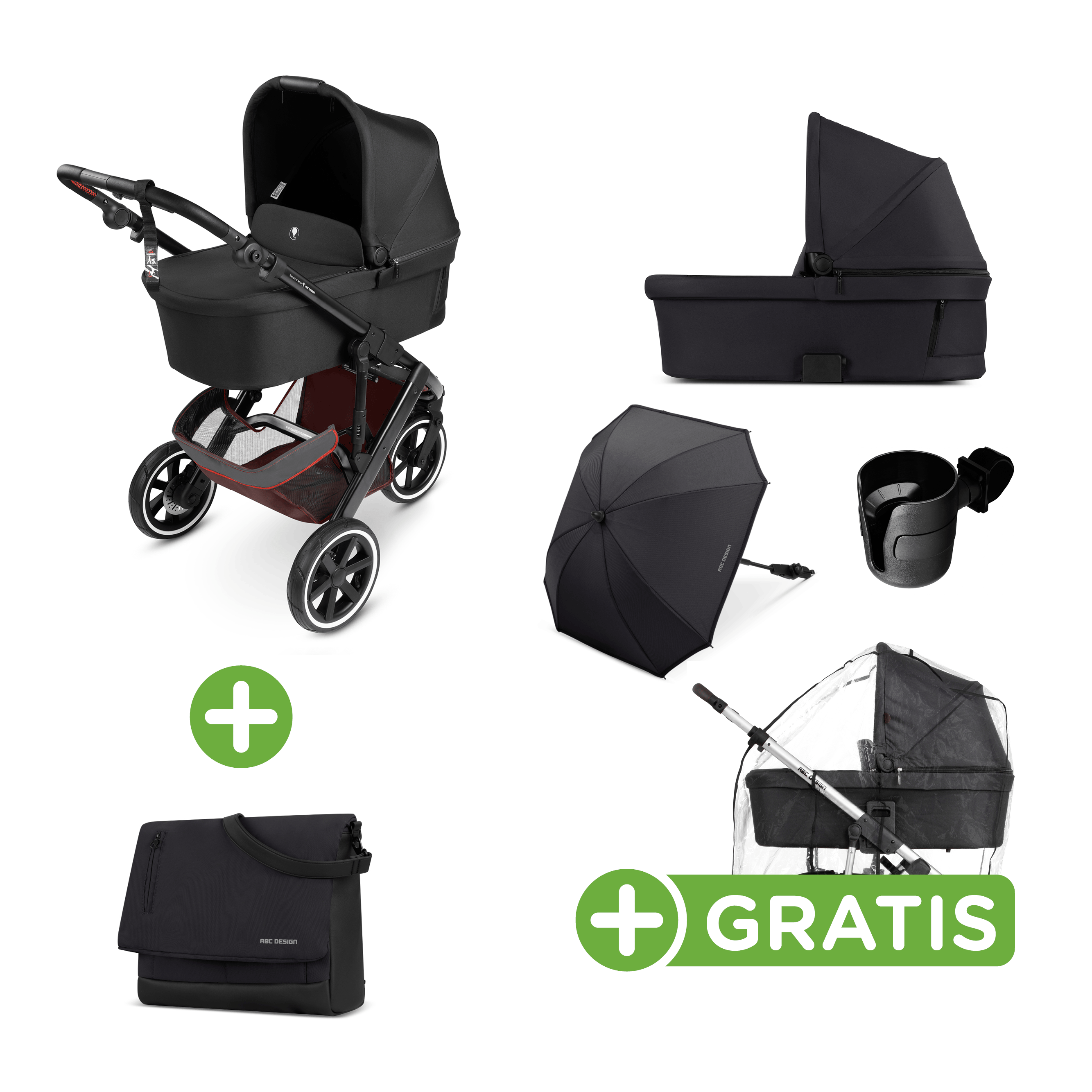 Salsa 5 Run Set Umbra mit Wickeltasche Urban Coal ABC DESIGN Schwarz 9000000000847 1