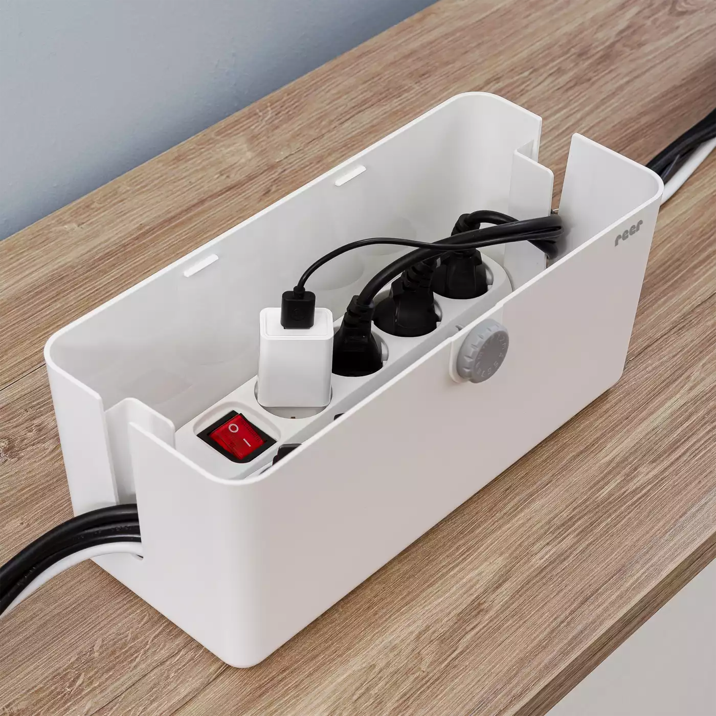 CableGuard Kabelbox reer Grau Weiß 2000579851407 2