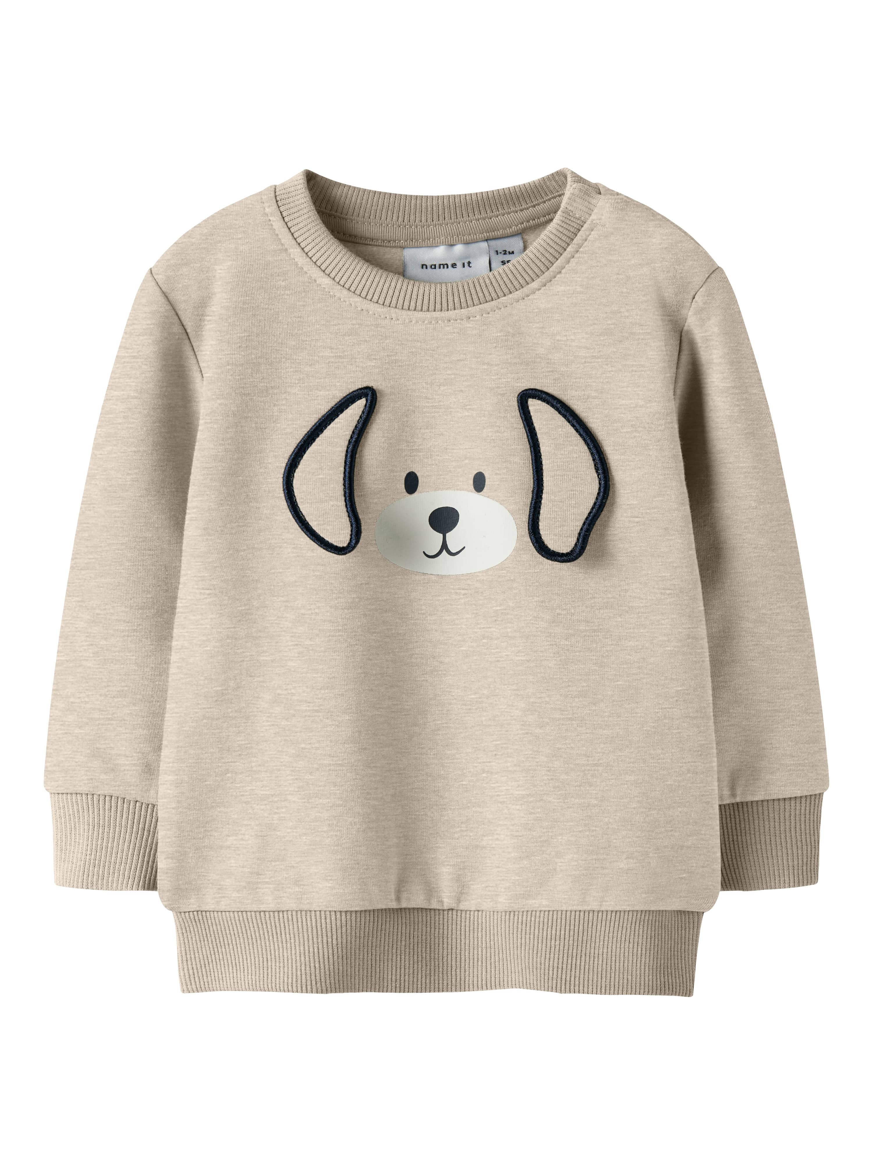 Pullover & Sweatshirts, name it, Beige – Besonderheit: Druckknöpfe auf der Schulter erleichtern das An- und Ausziehen